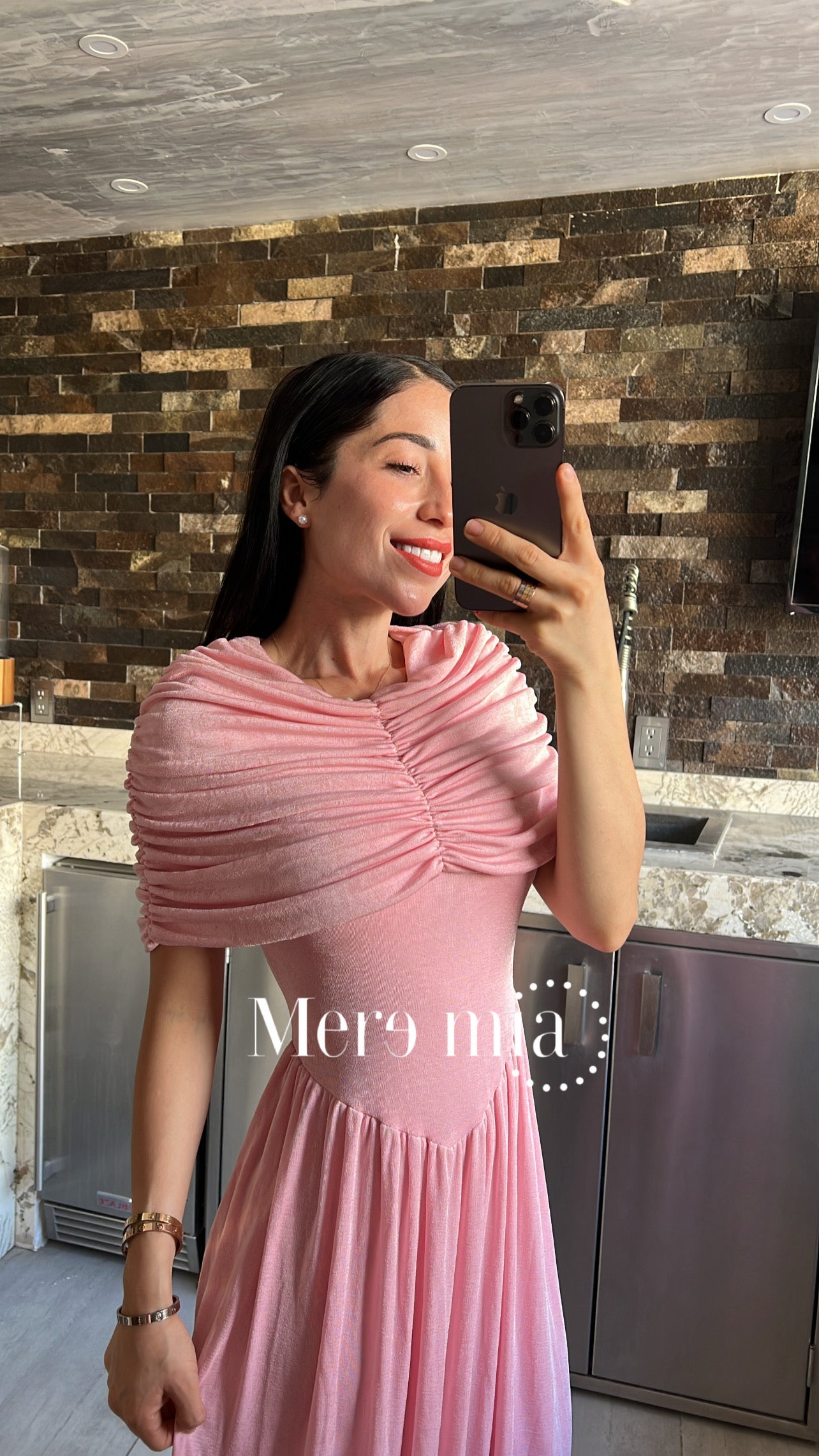 Vestido plisado ab liso