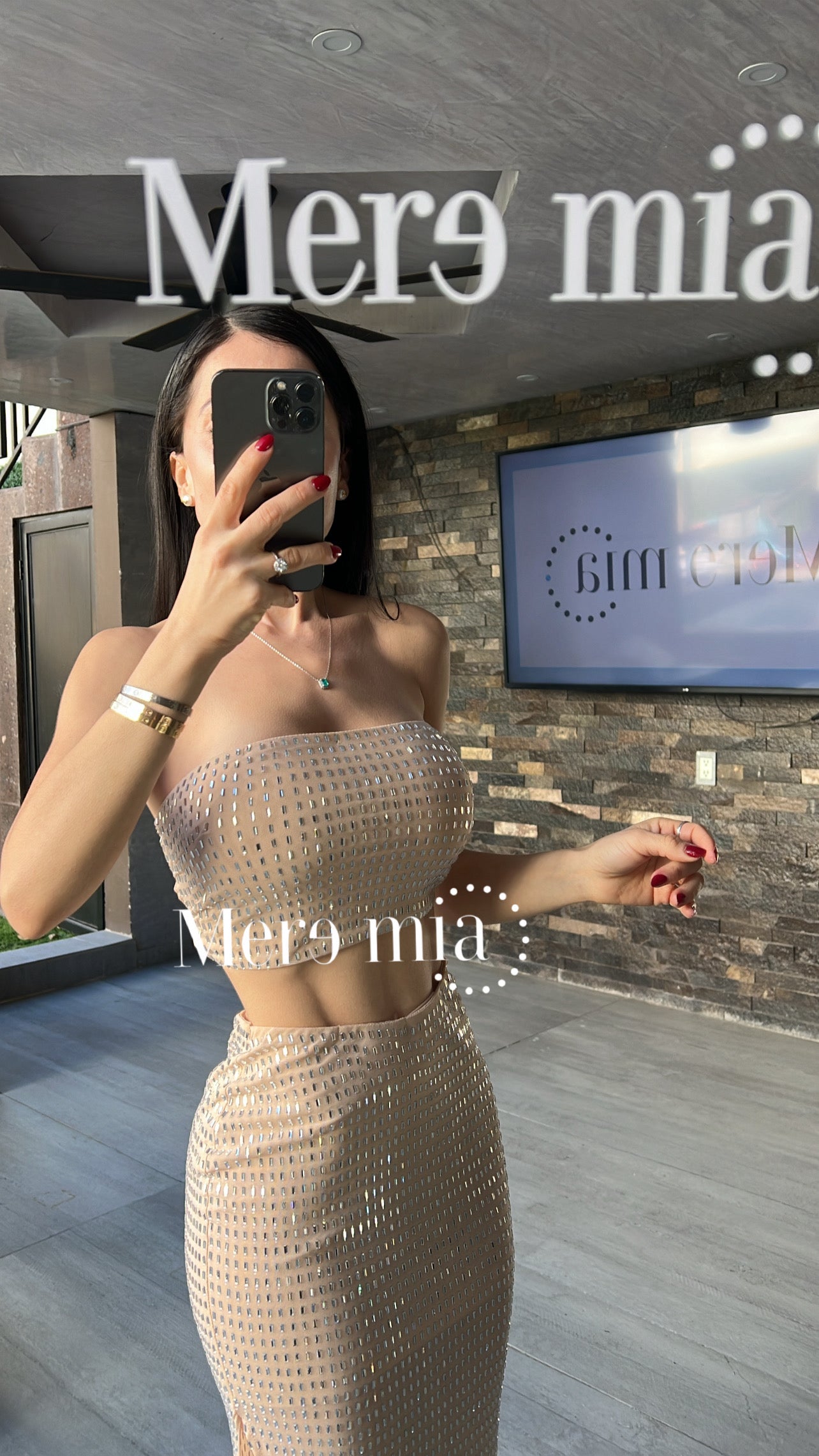 Conjunto nude rect plata