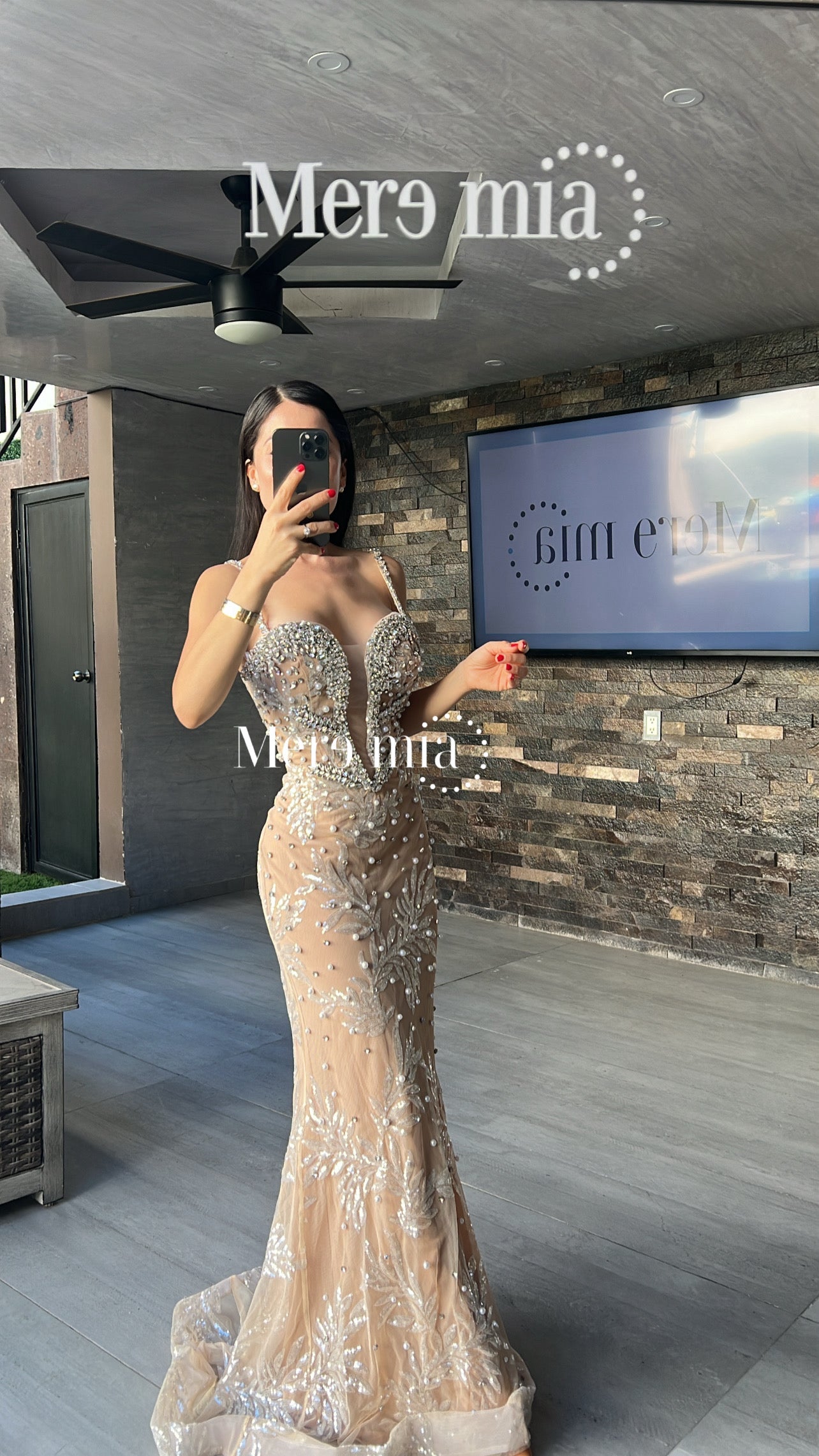 Vestido moka plata largo