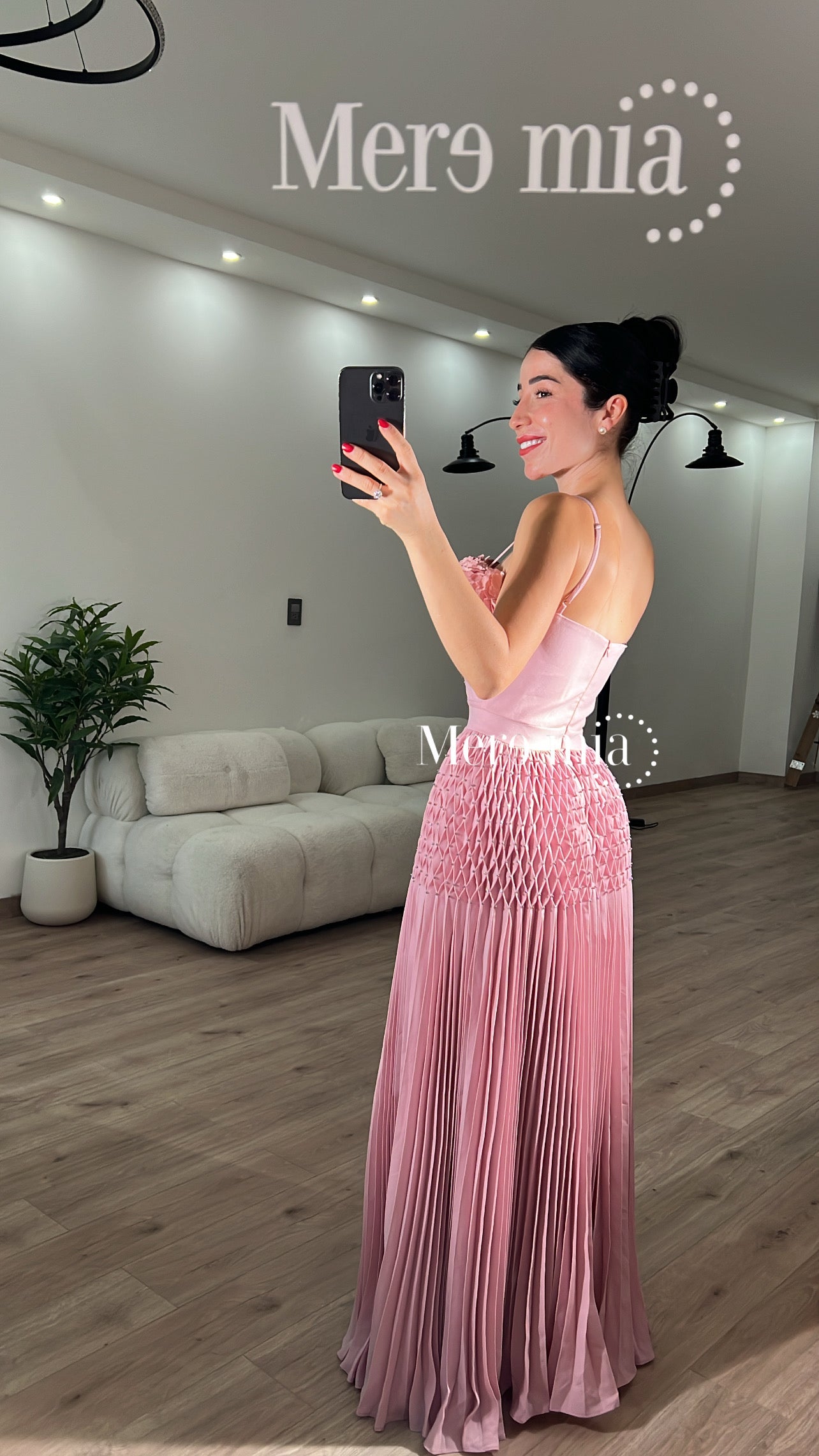 Vestido plisado flores