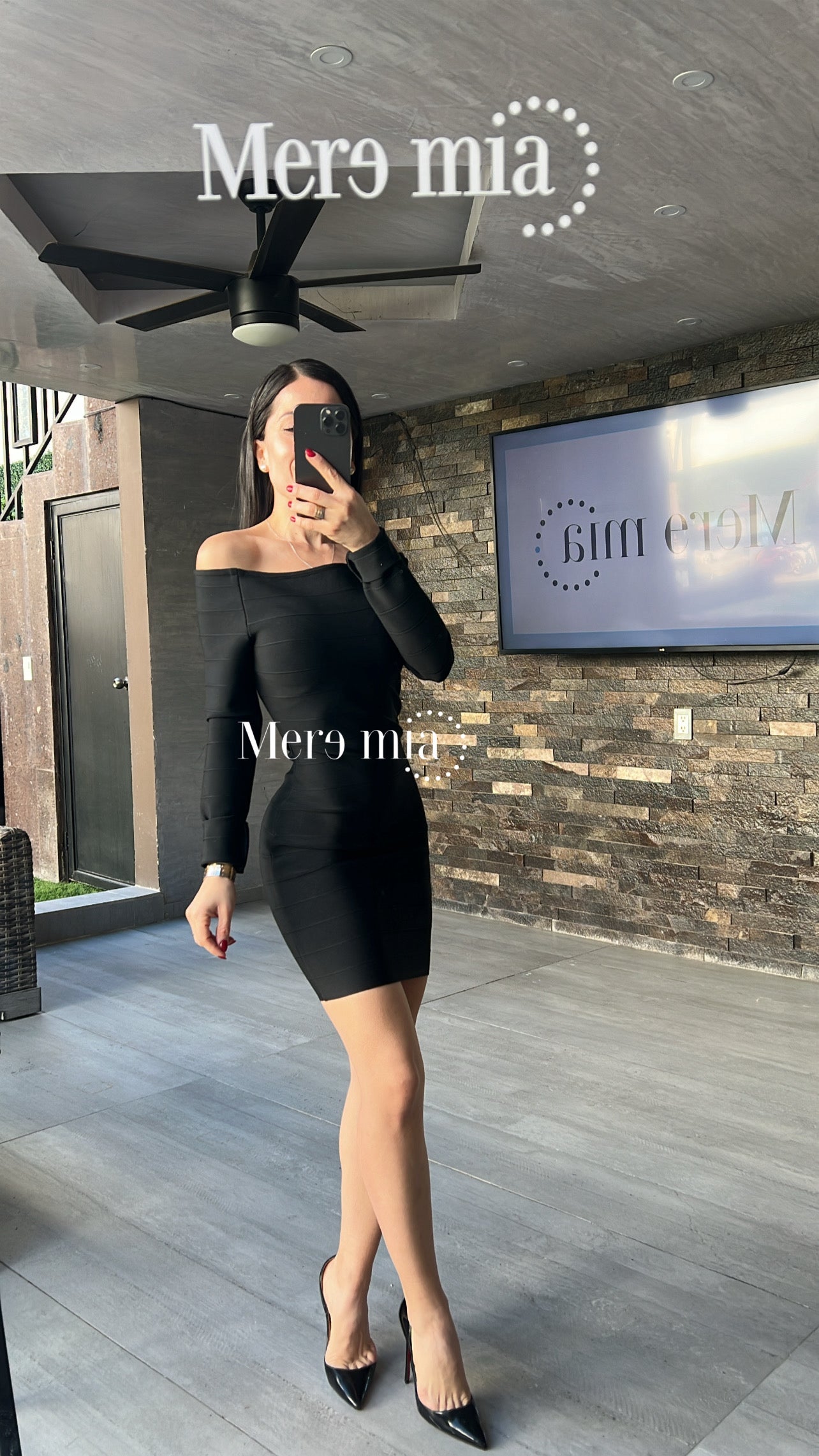 Vestido hombros rayas ml