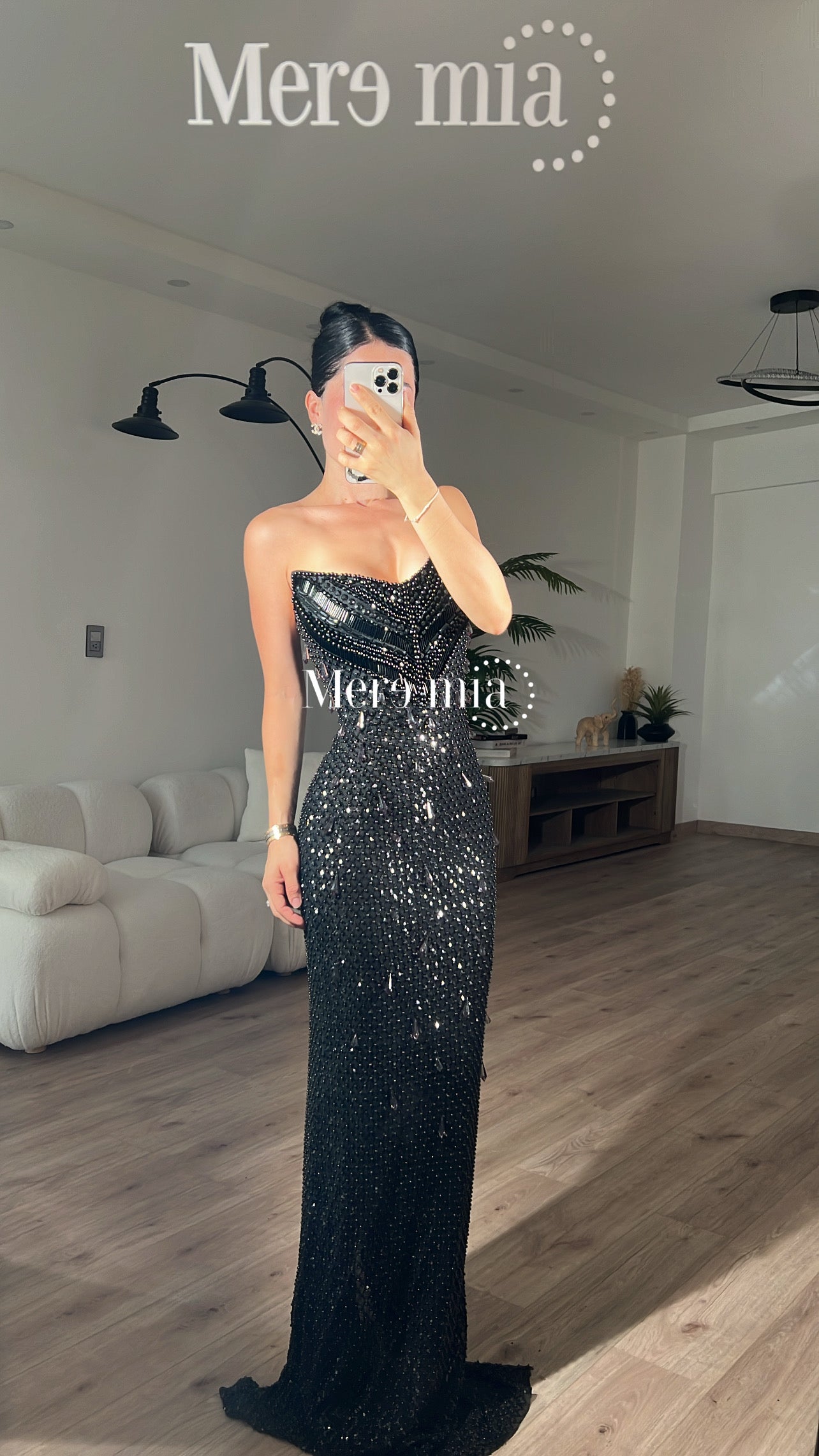 Vestido perlas lent largo