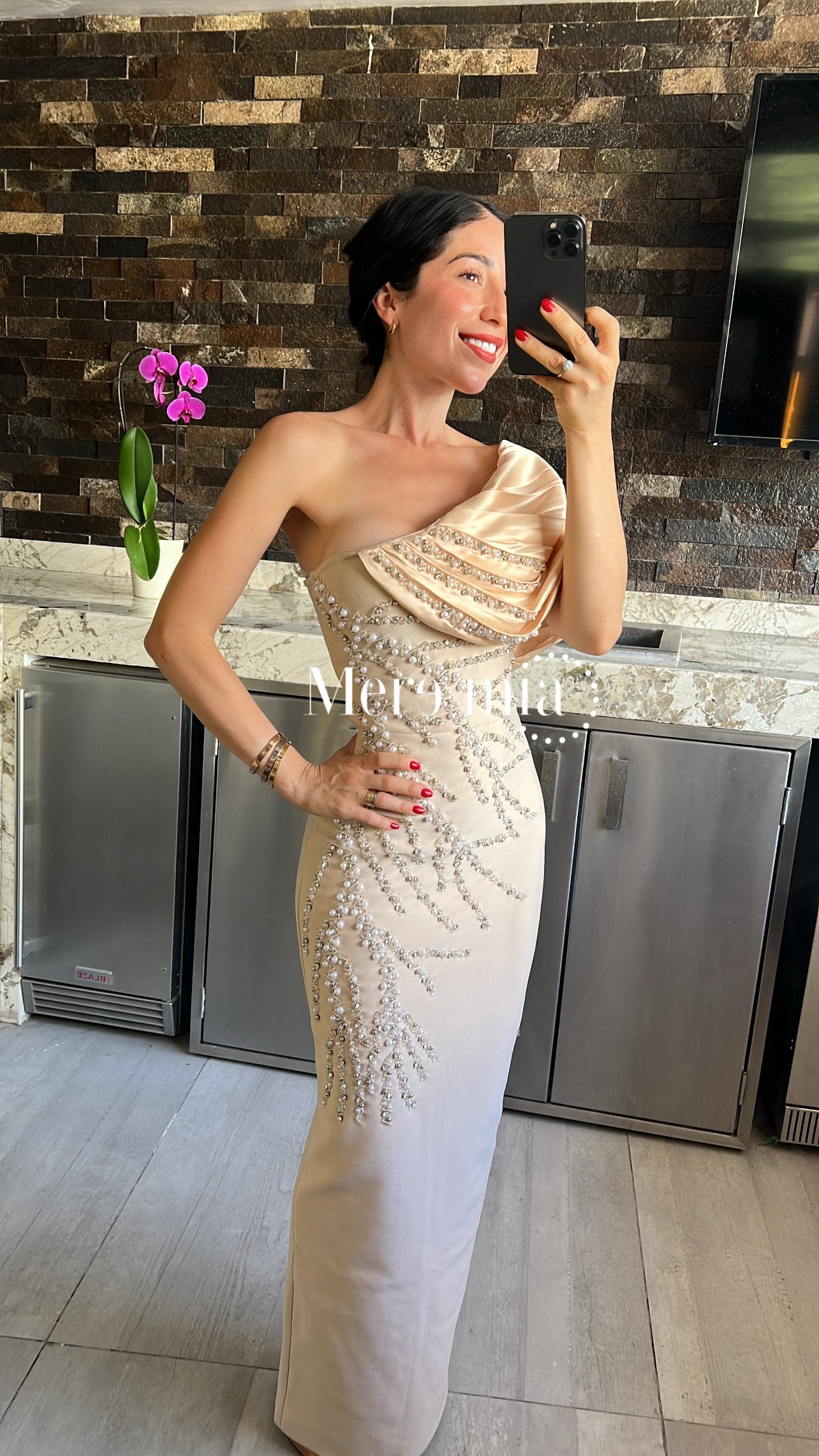 Vestido ramas tul