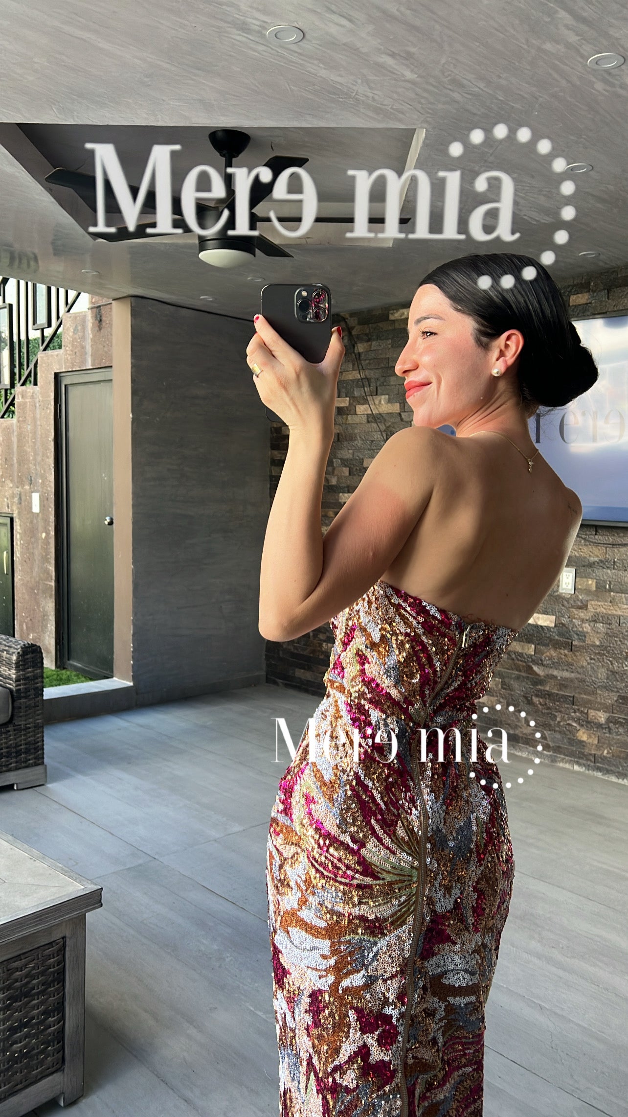 Vestido ramas lent tinto