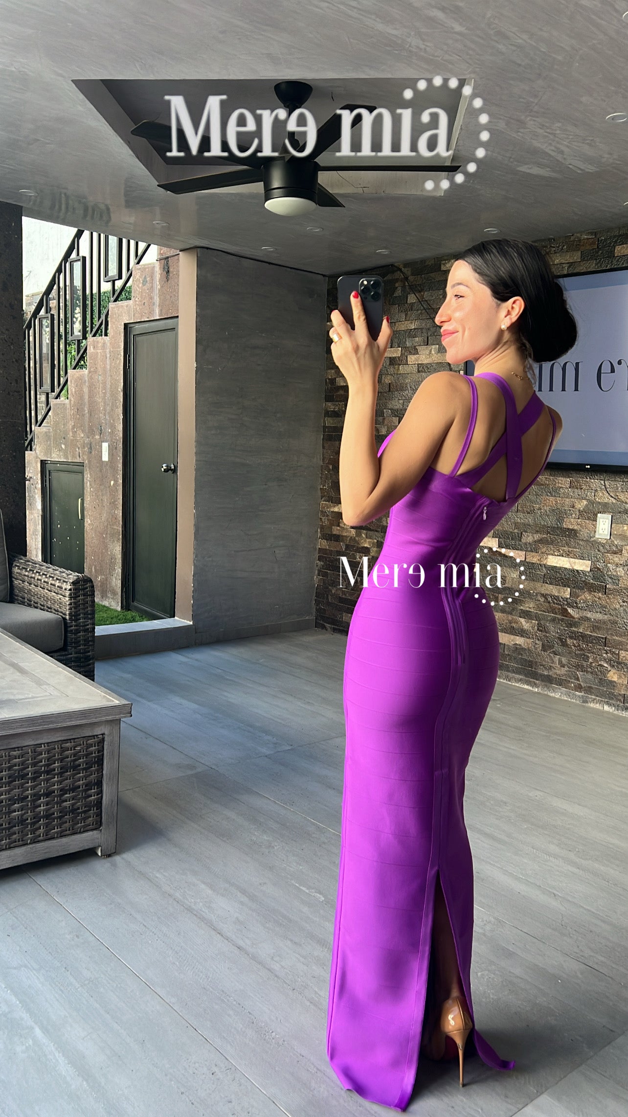 Vestido uva rayado