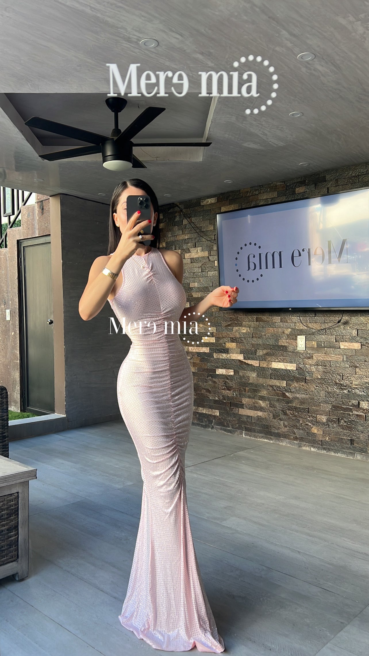 Vestido puntos plisado
