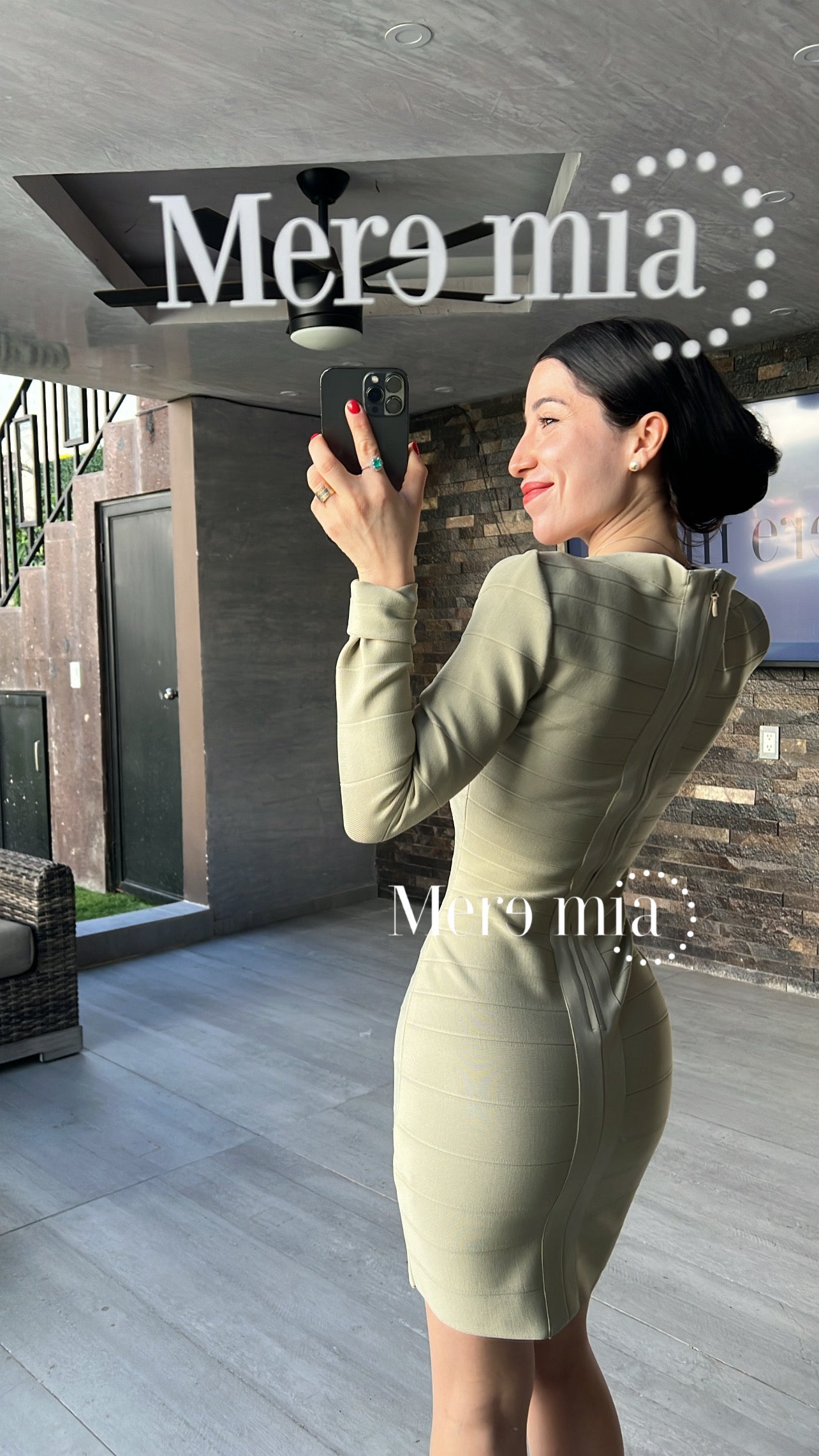 Vestido salvia rayas U