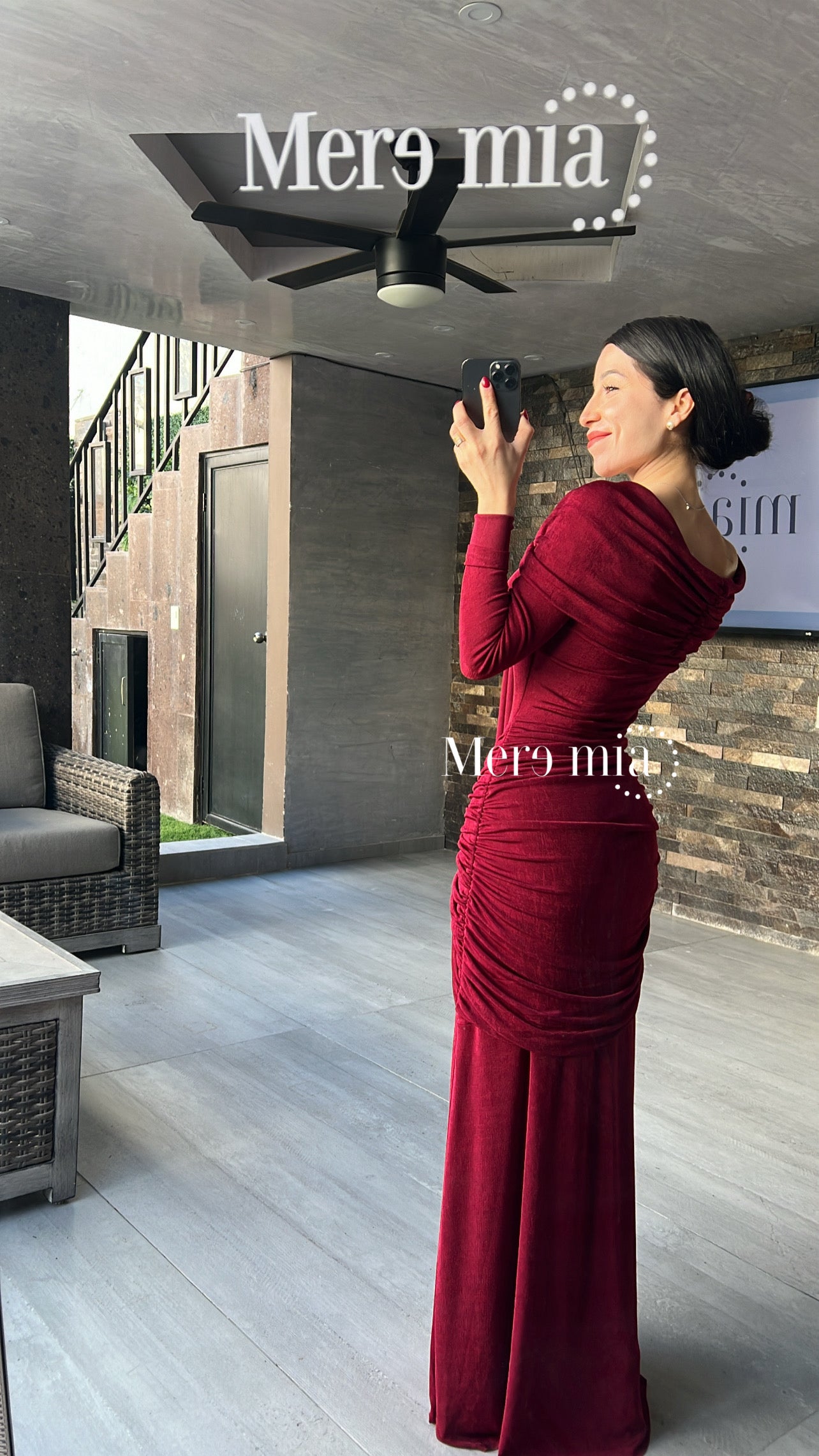 Vestido ml lado nudo