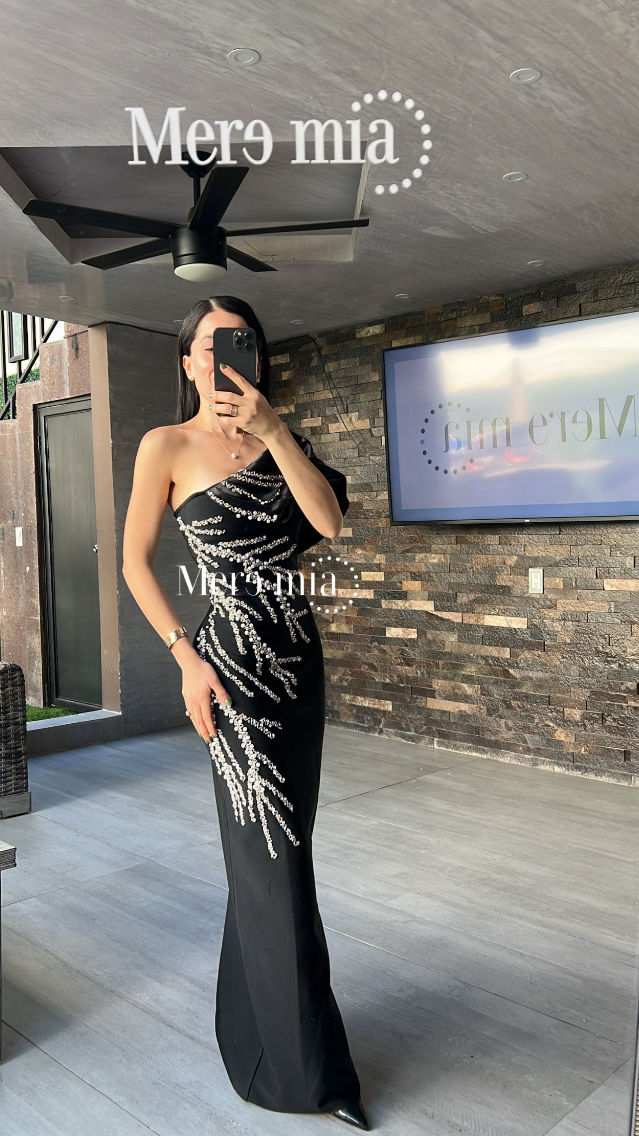 Vestido ramas tul