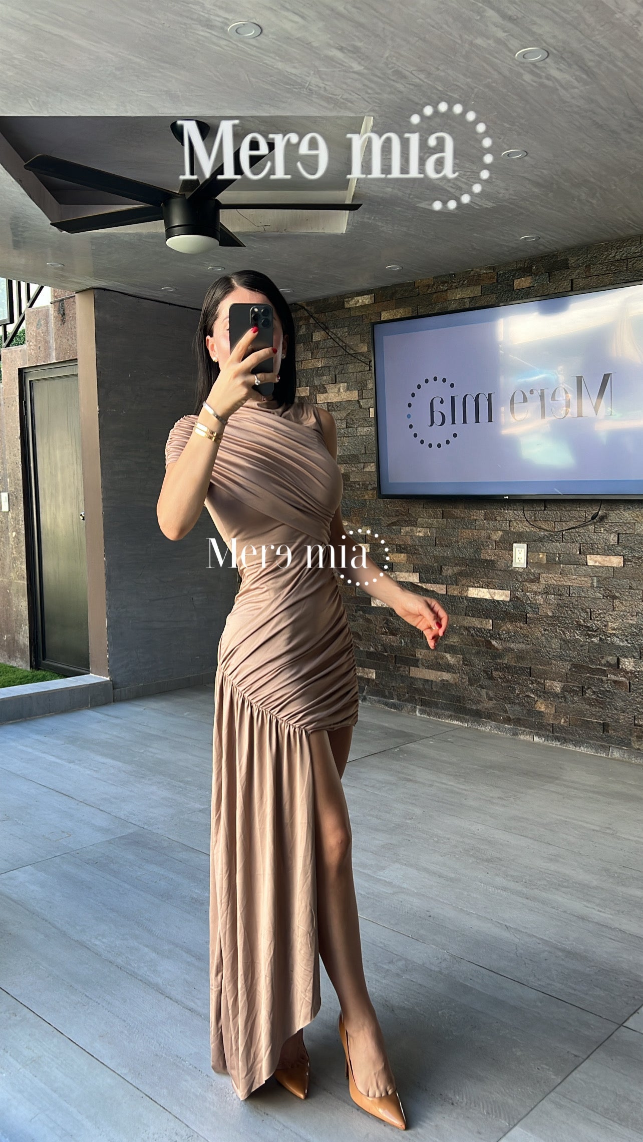 Vestido cruzado estola