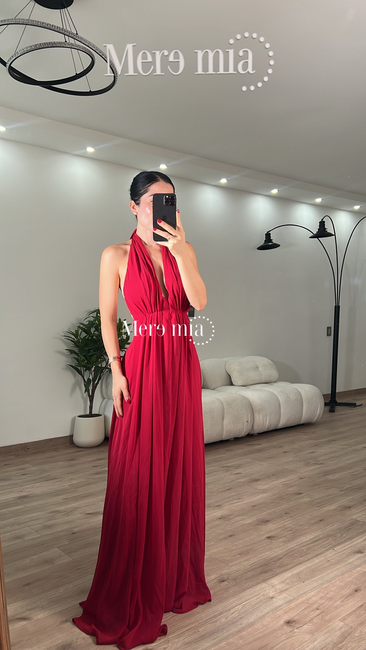 Vestido plisado halter v