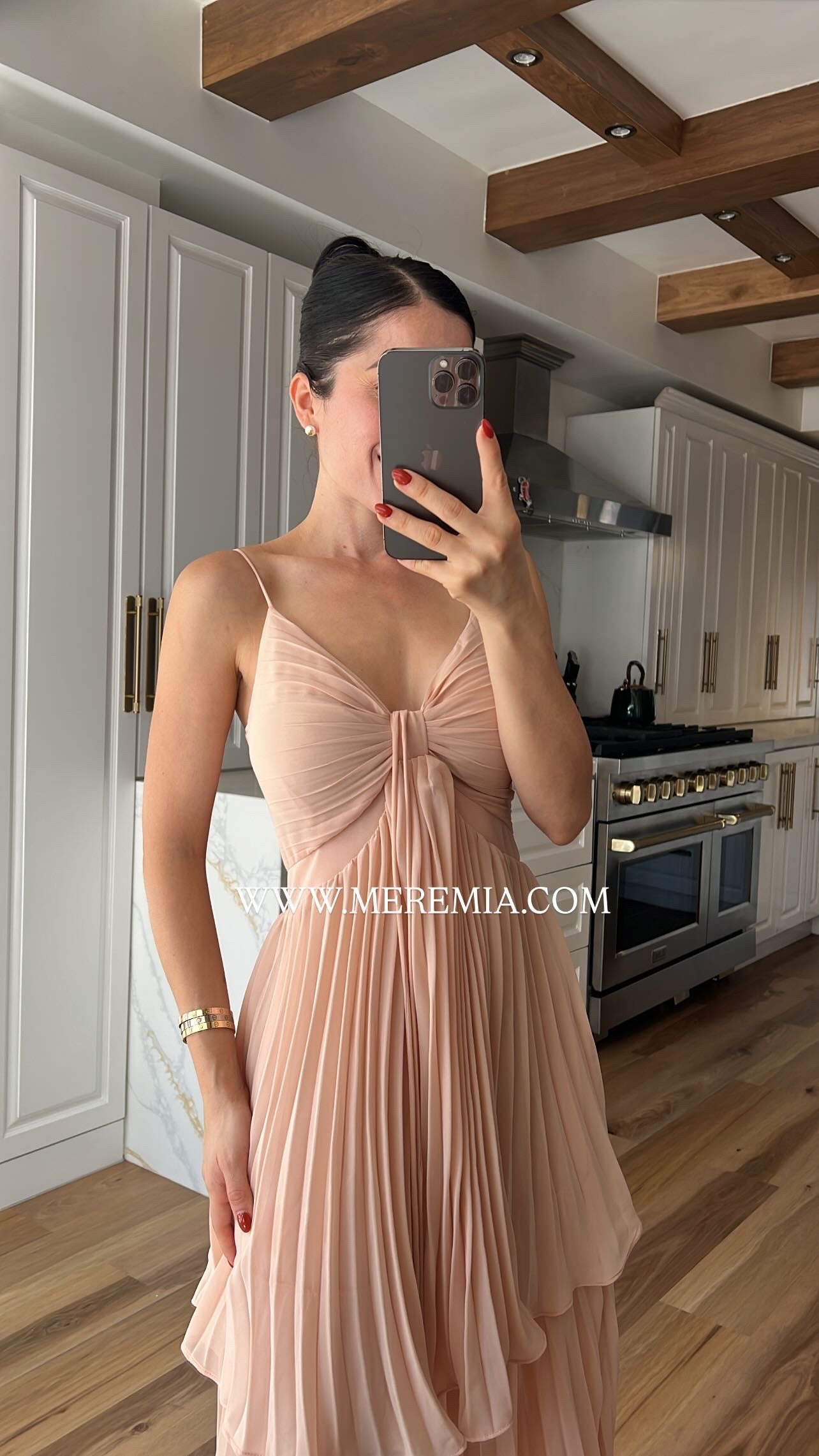 Vestido mariposa plisado