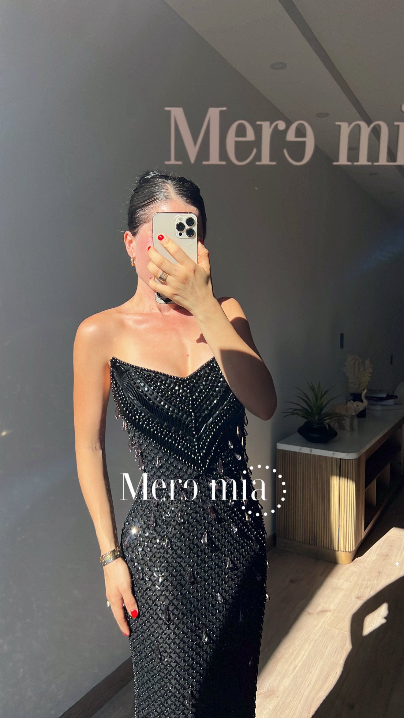 Vestido perlas lent largo