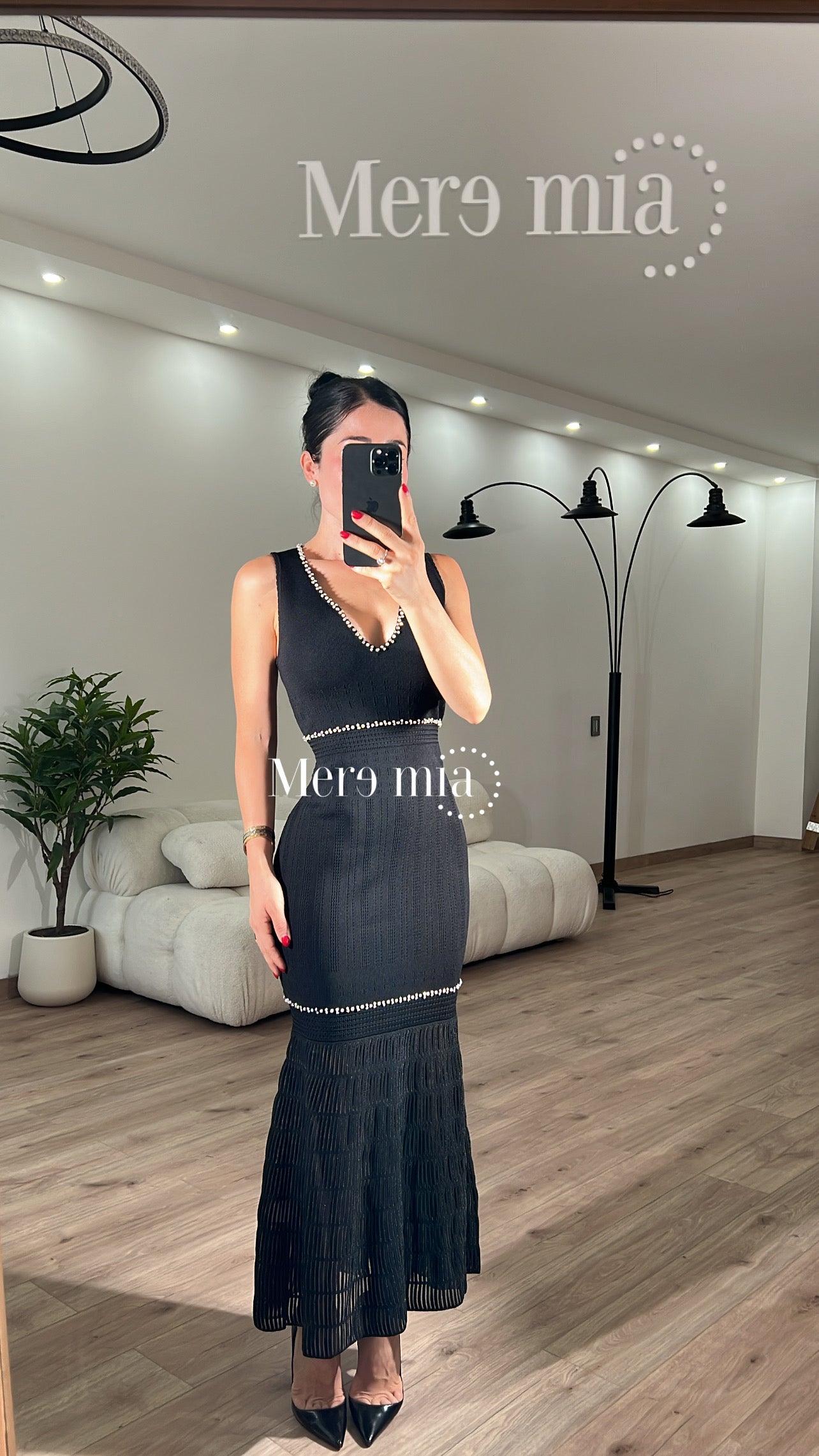 Vestido escote v