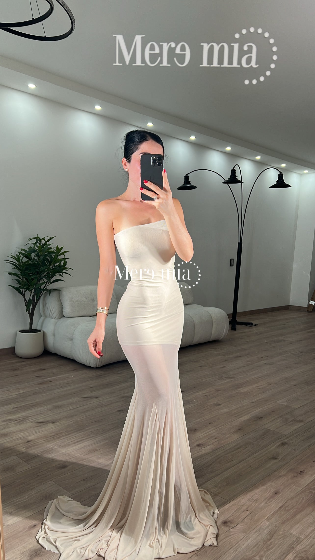 Vestido malla abajo