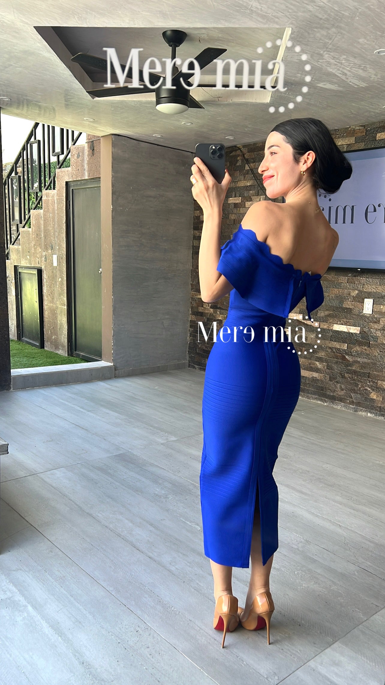 Vestido olan Ruff hombros