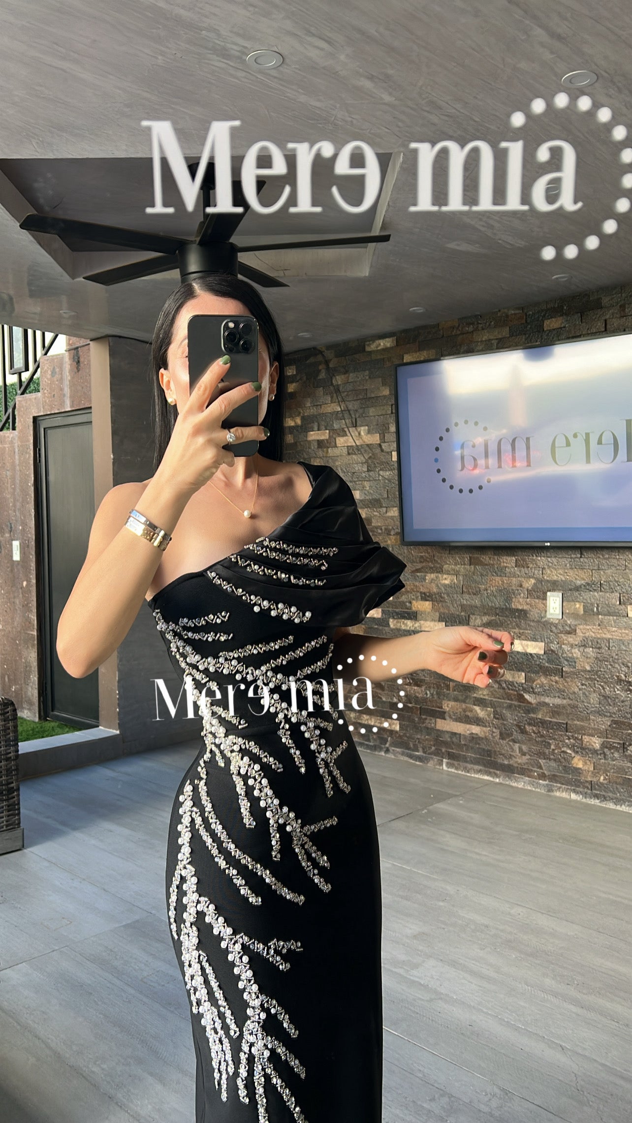 Vestido ramas tul