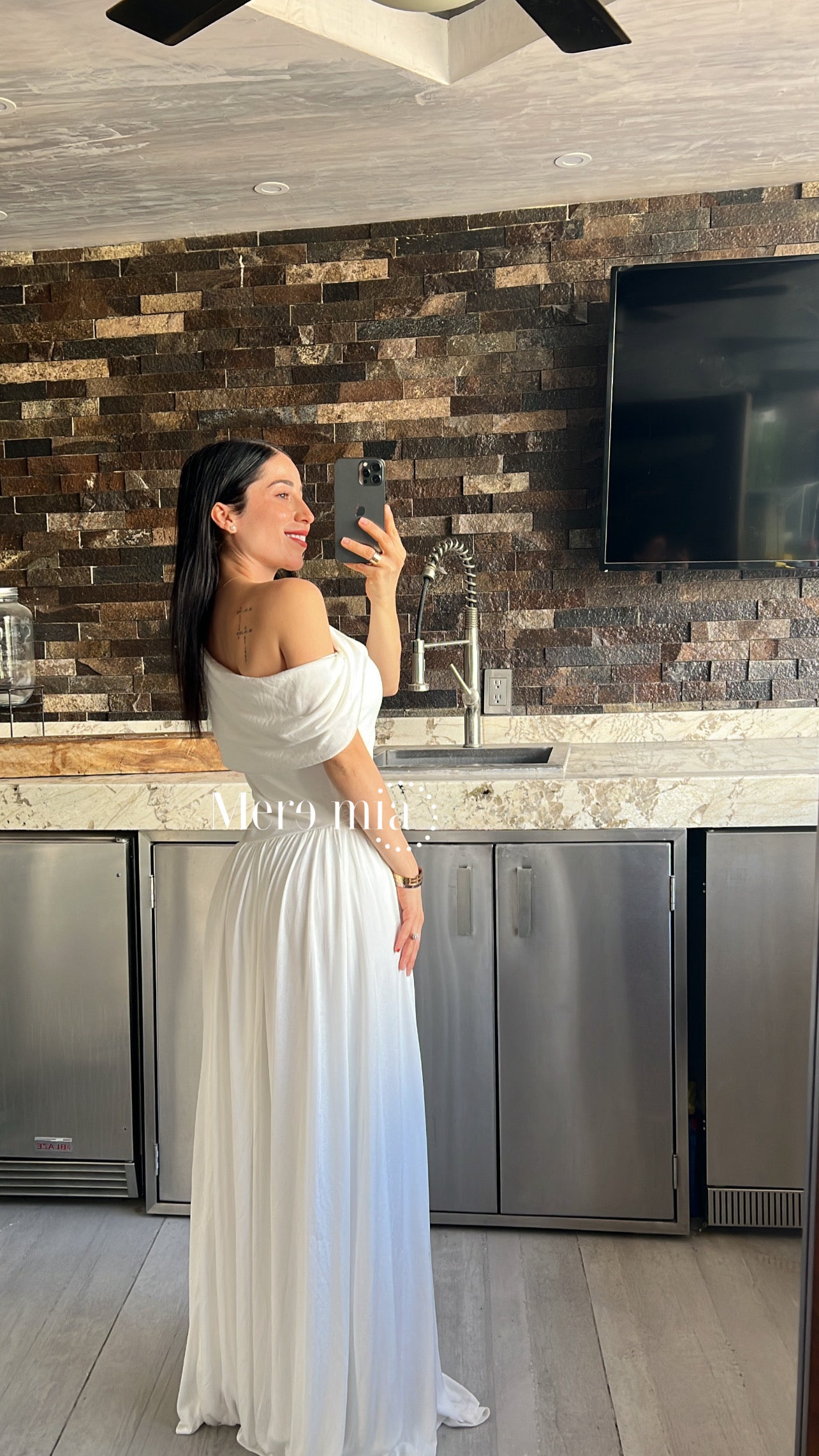 Vestido olan plisado str