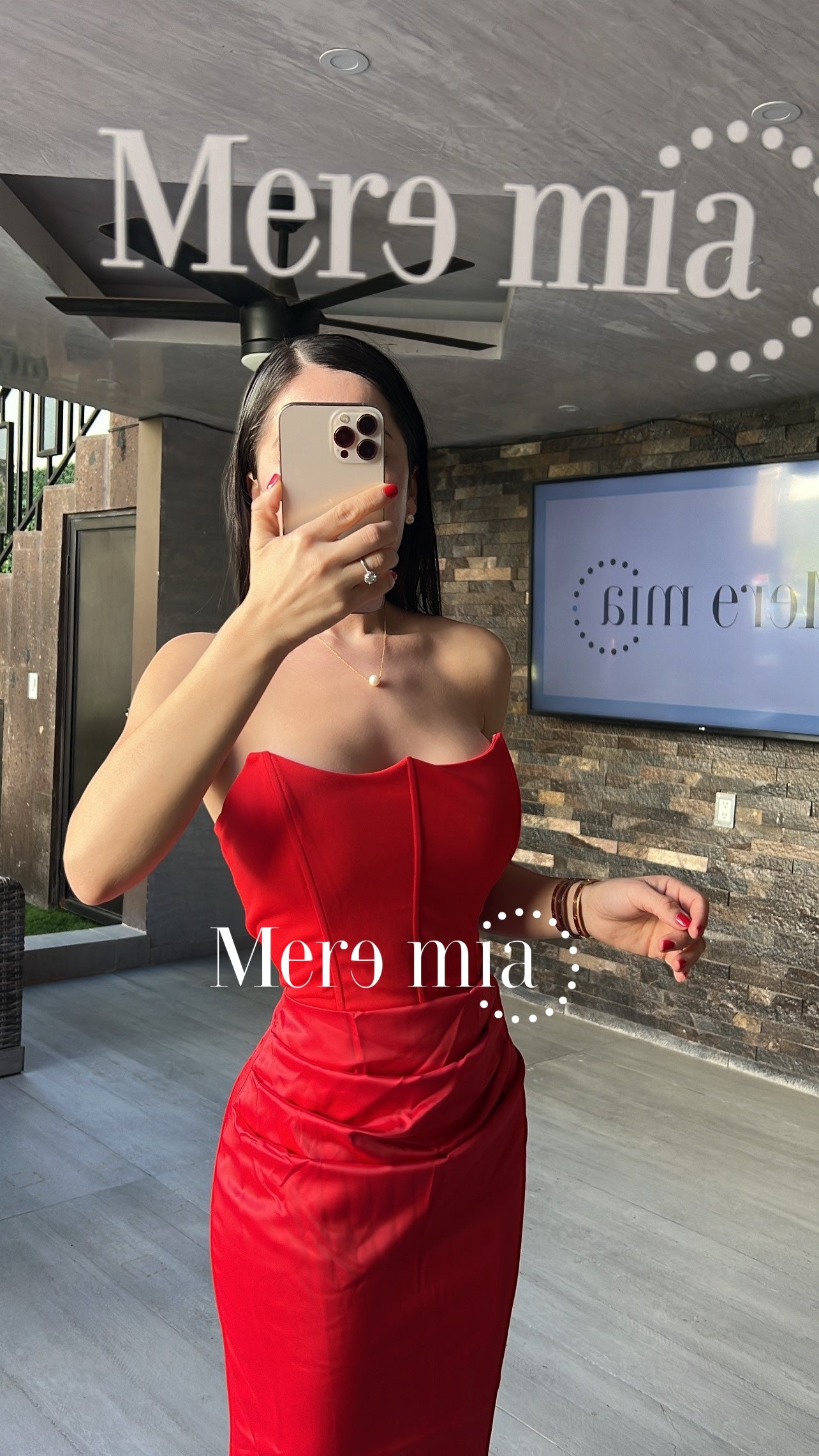 Vestido rojo strapp largo