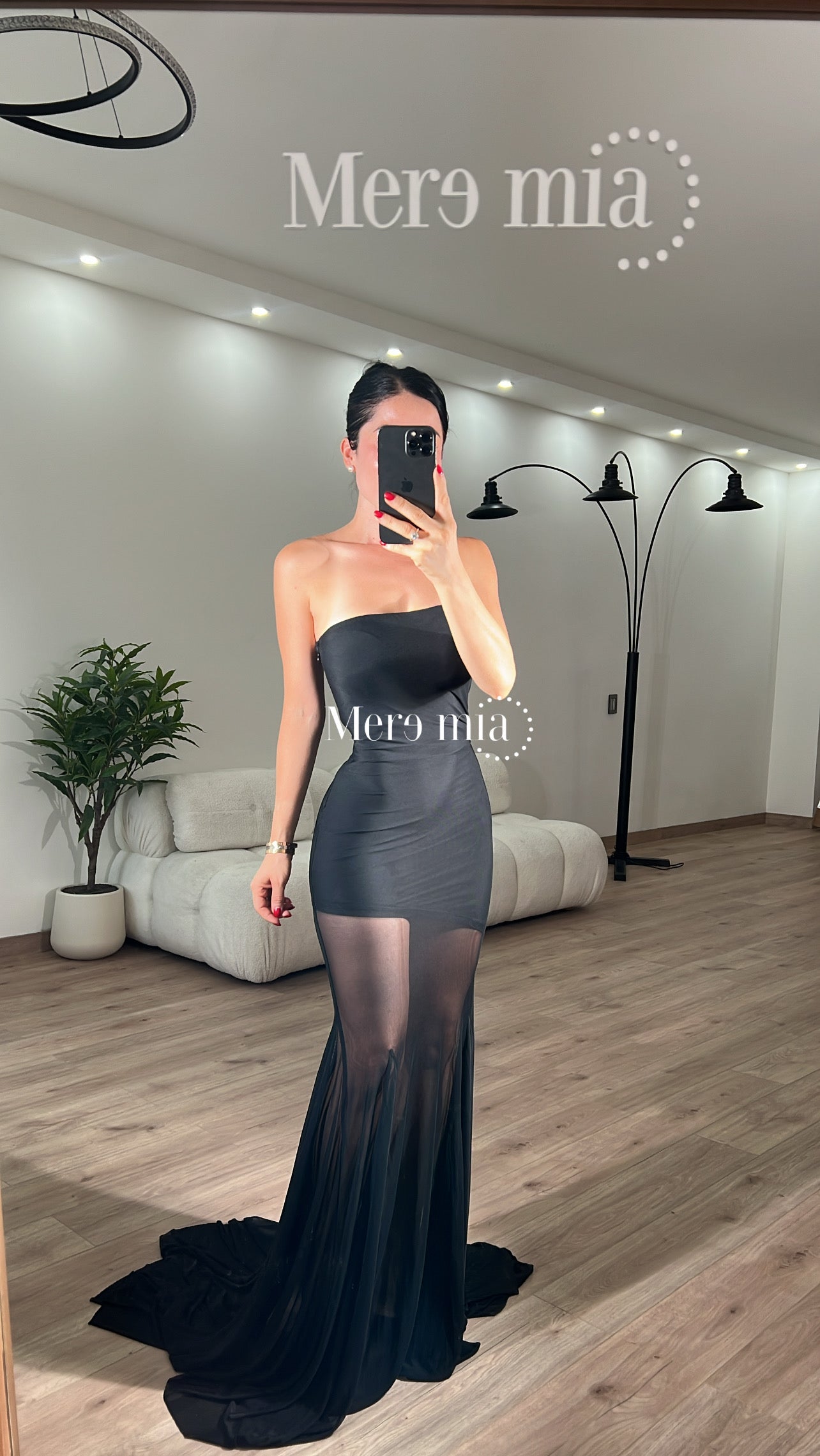 Vestido malla abajo