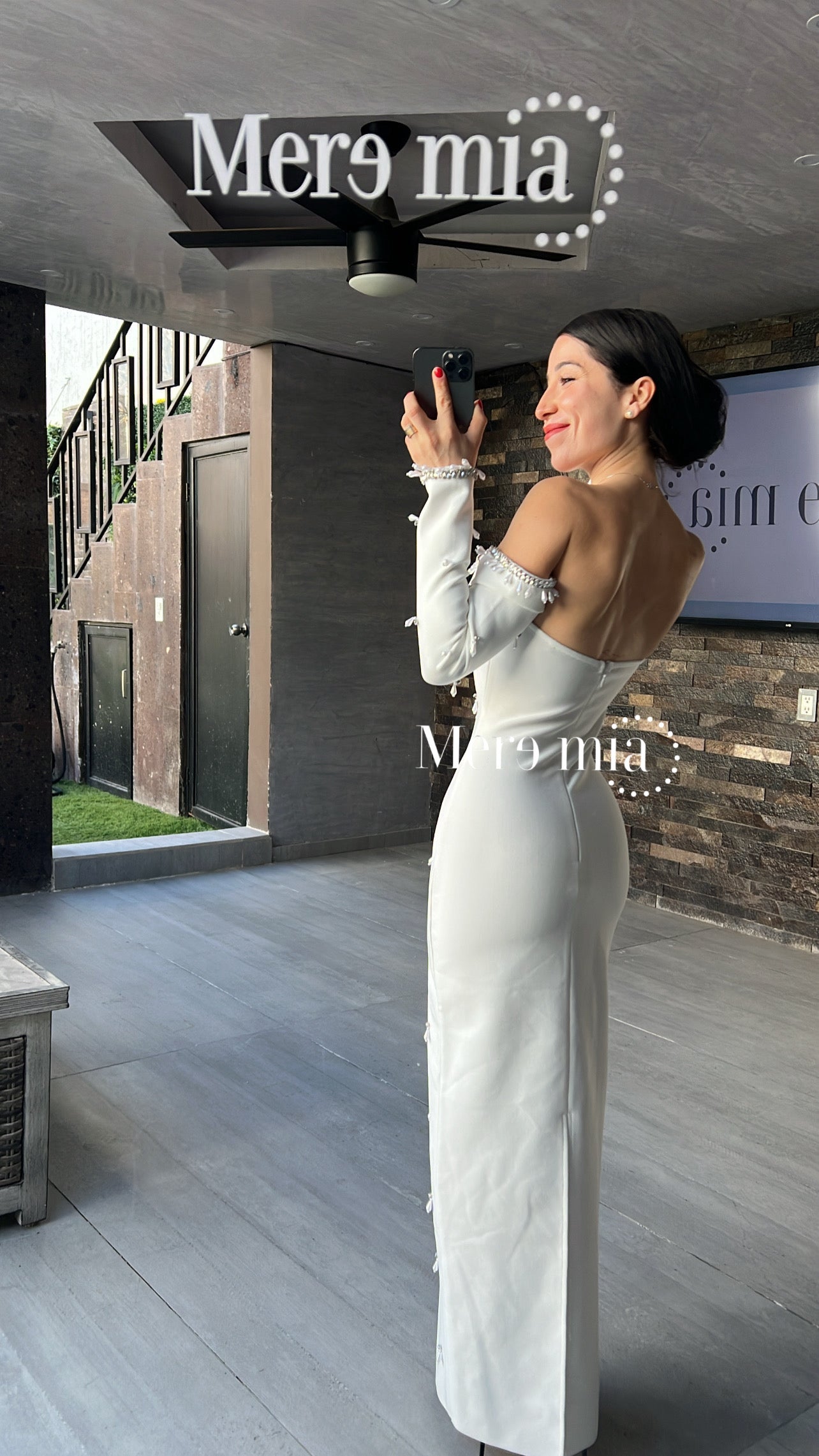 Vestido blanco gotas