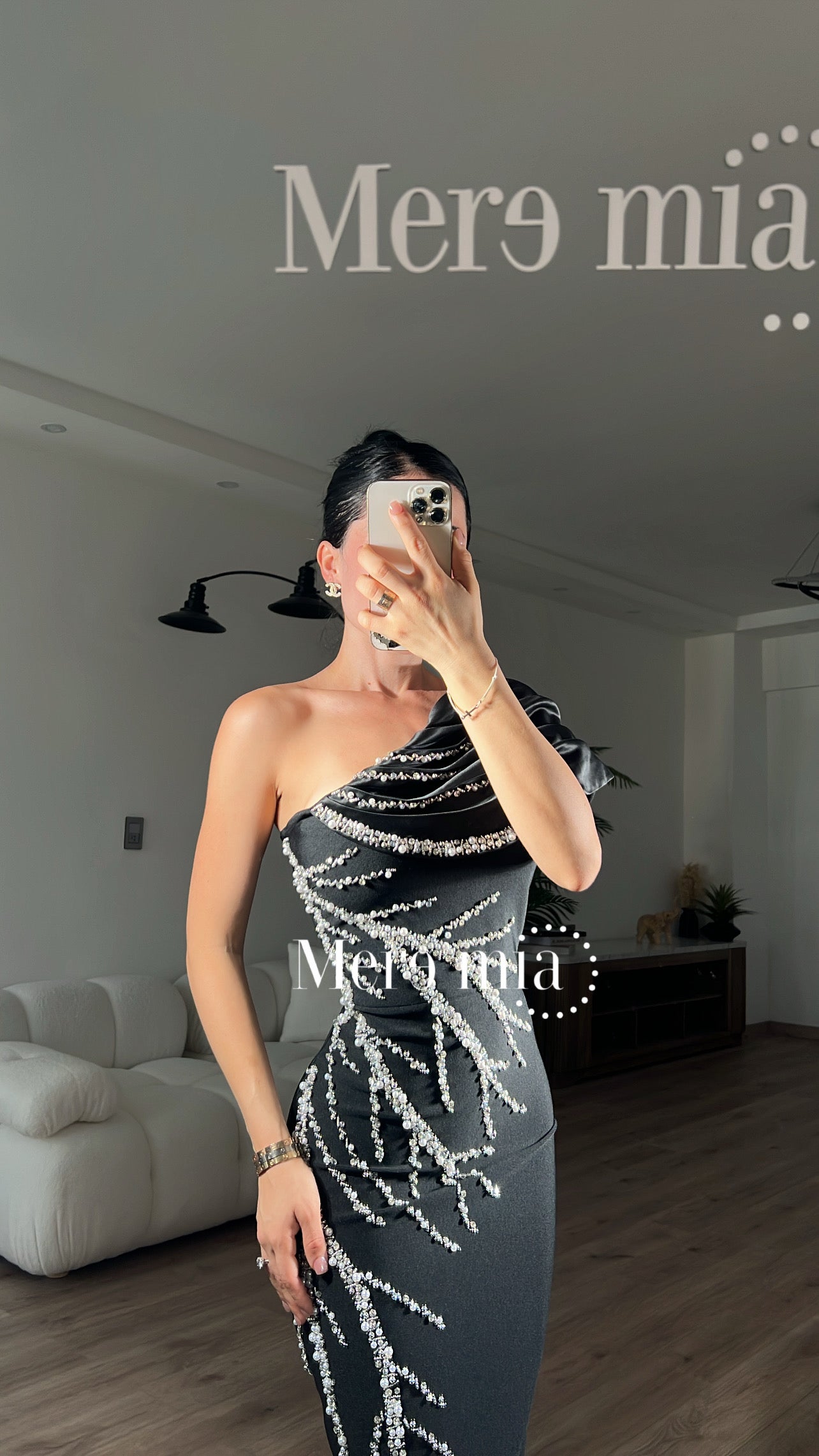 Vestido ramas tul