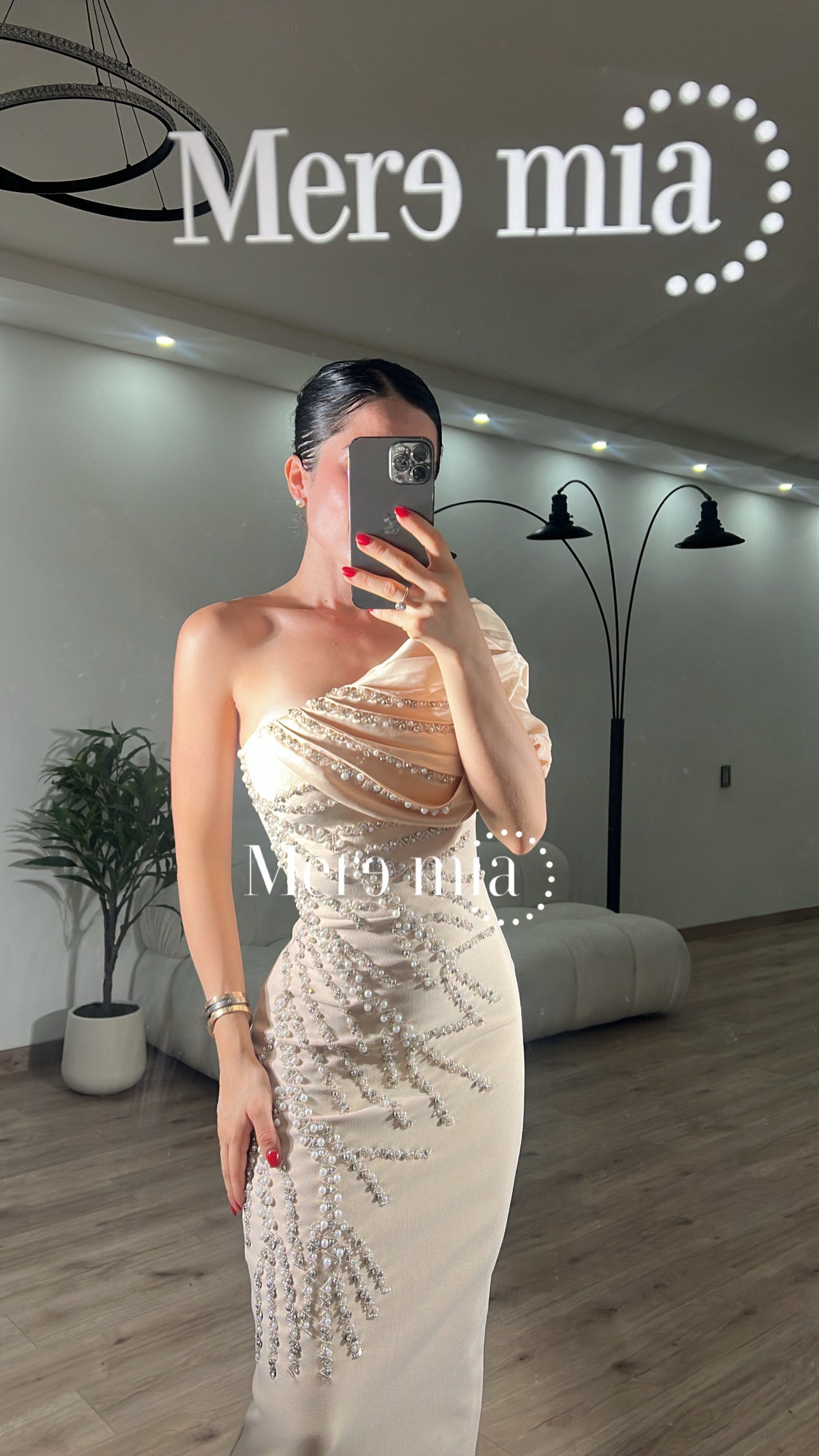 Vestido ramas tul
