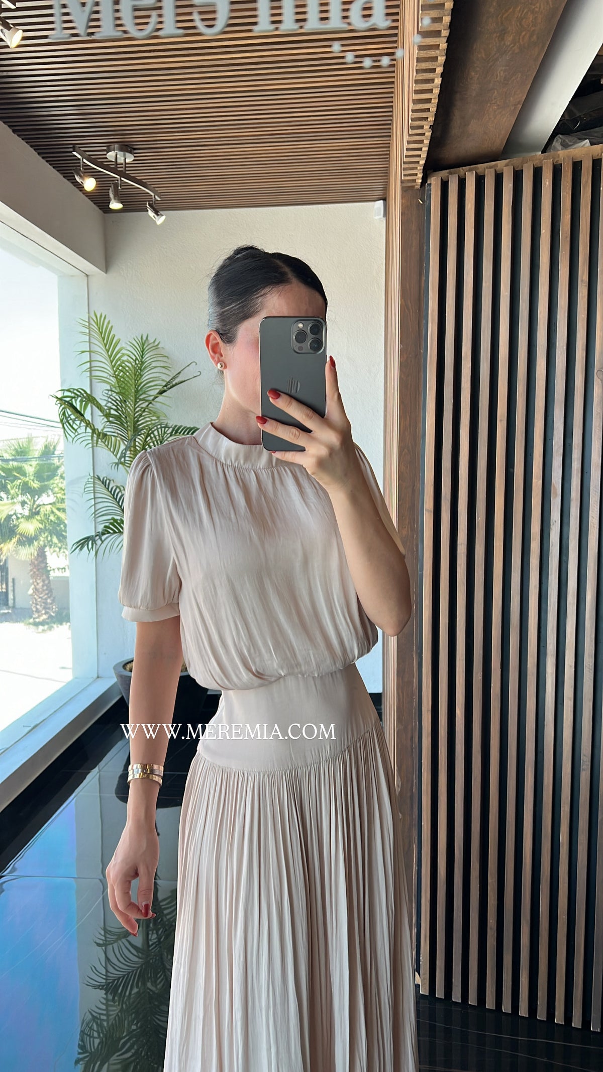 Vestido mc plisado