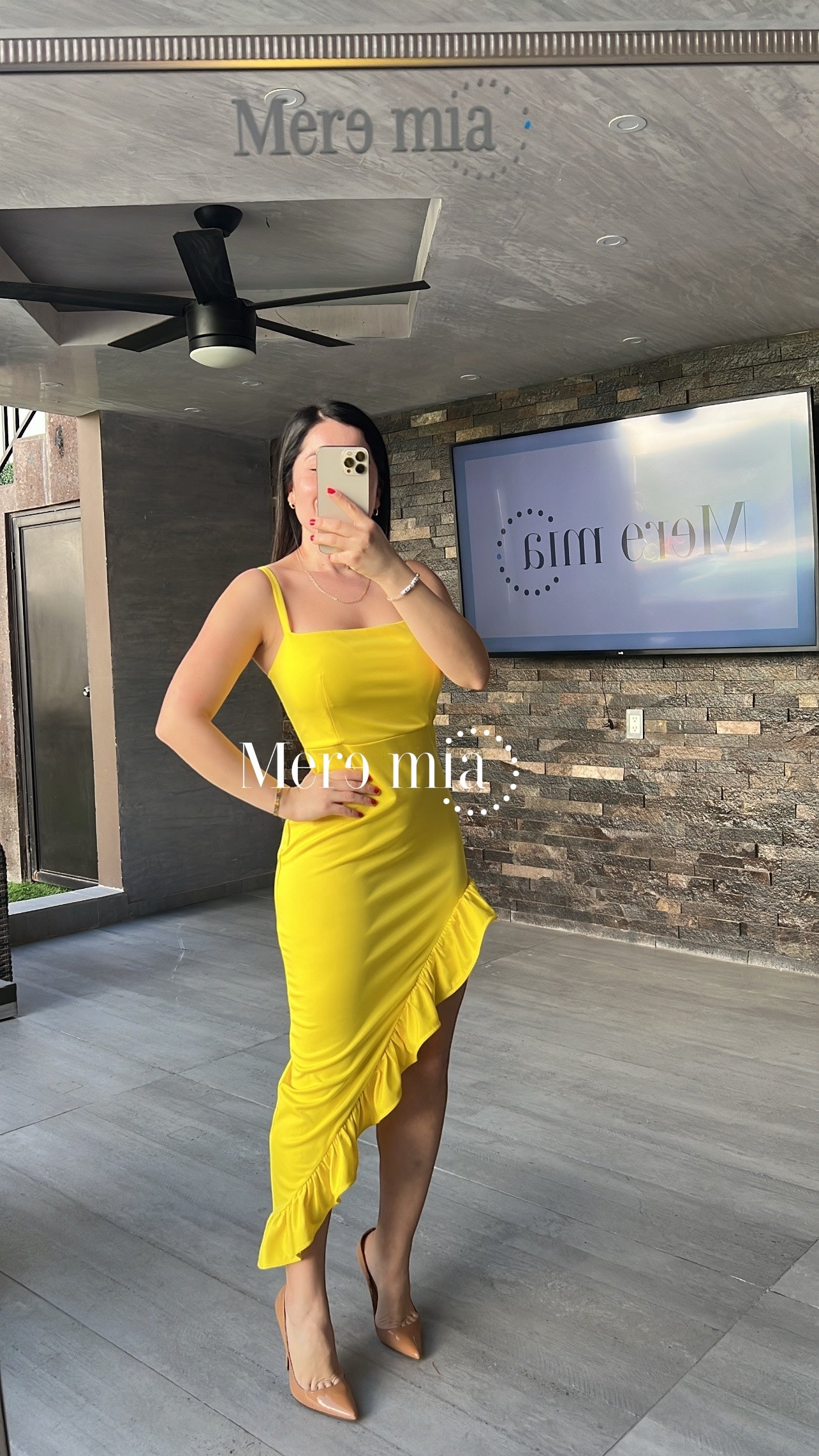 Vestido amarillo strapless tipo corset – Meremiamx