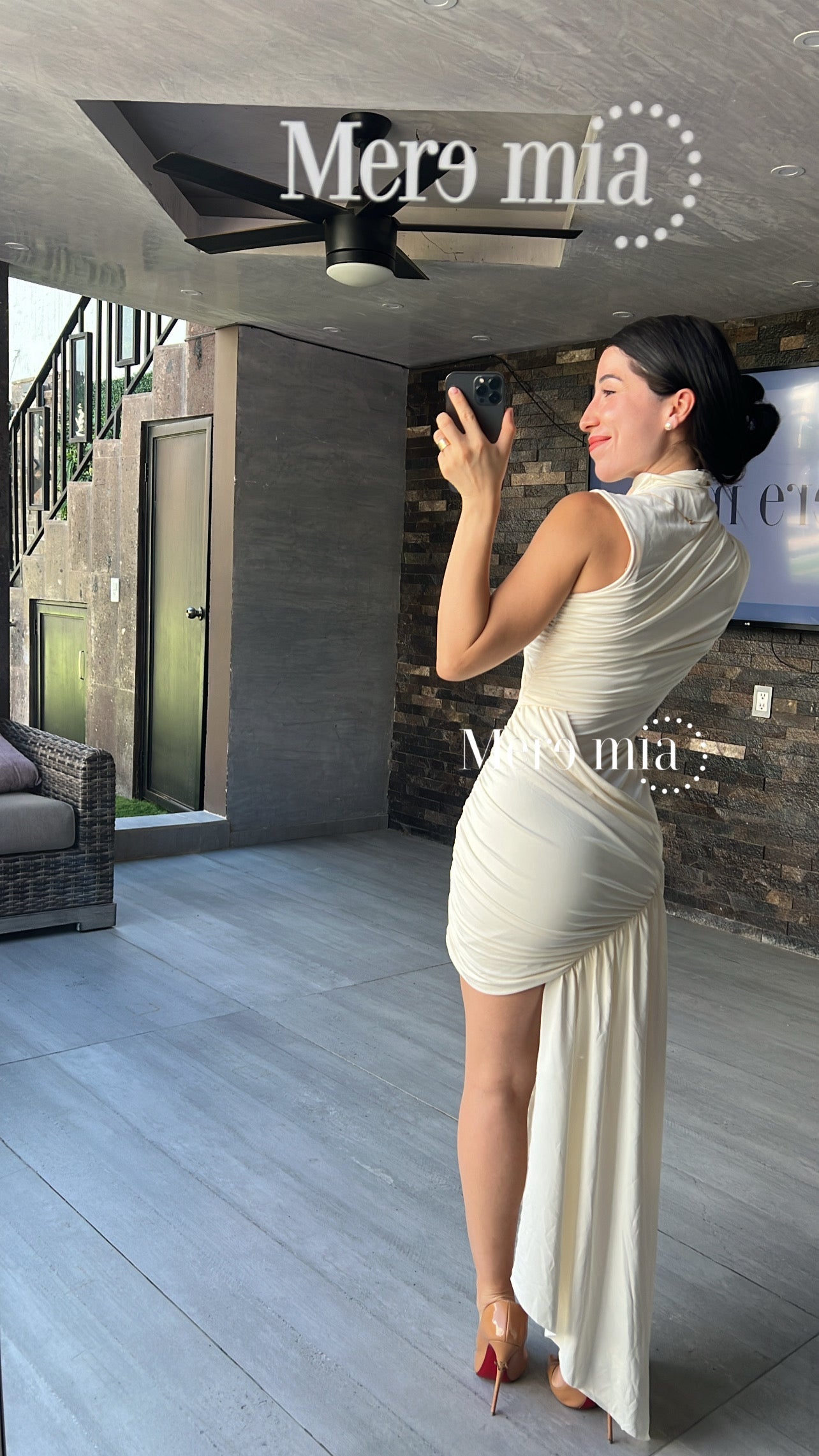 Vestido cruzado estola
