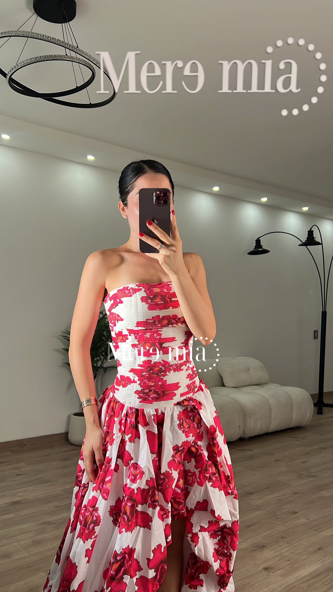 Vestido plisados flores az