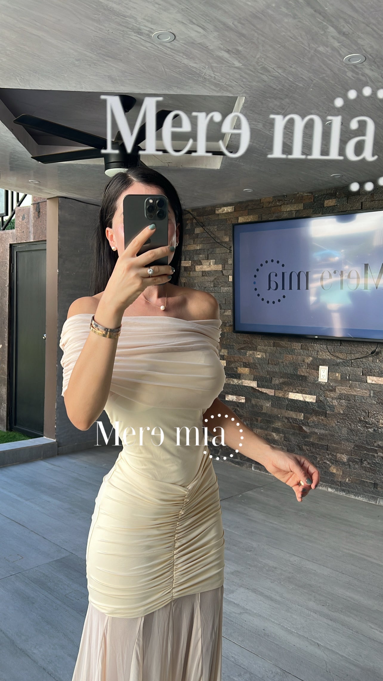 Vestido plisado hom