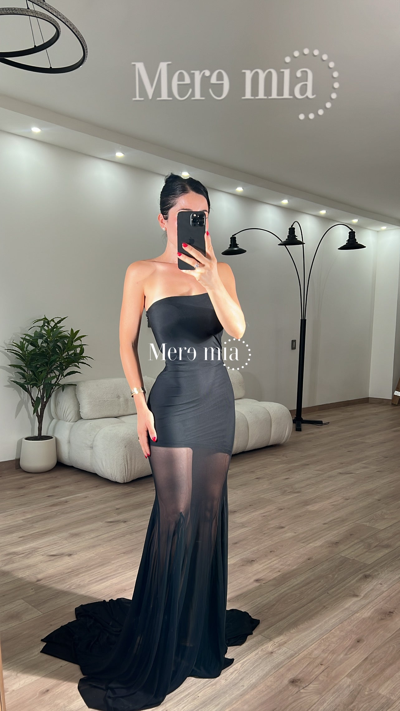 Vestido malla abajo