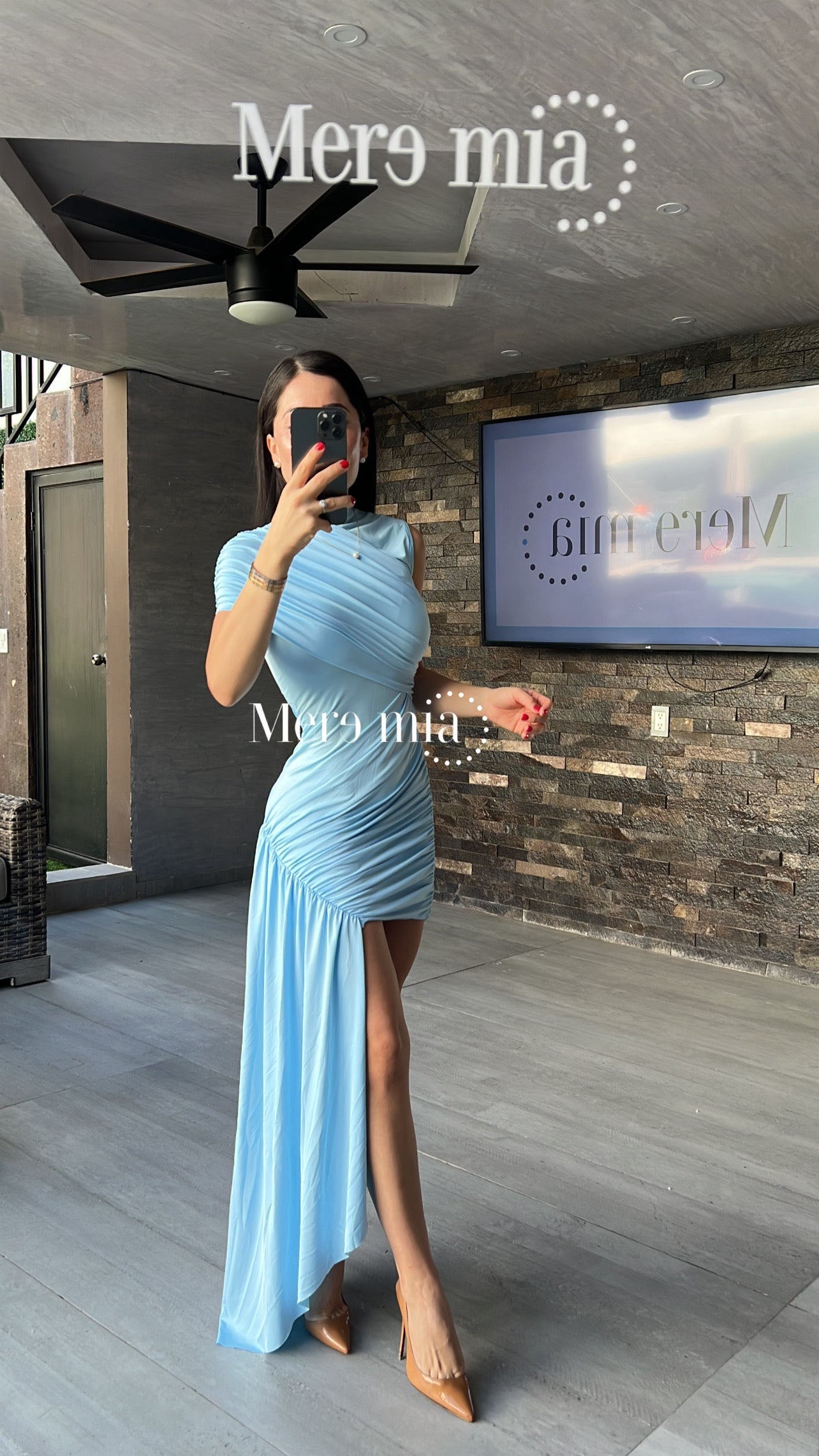 Vestido cruzado estola