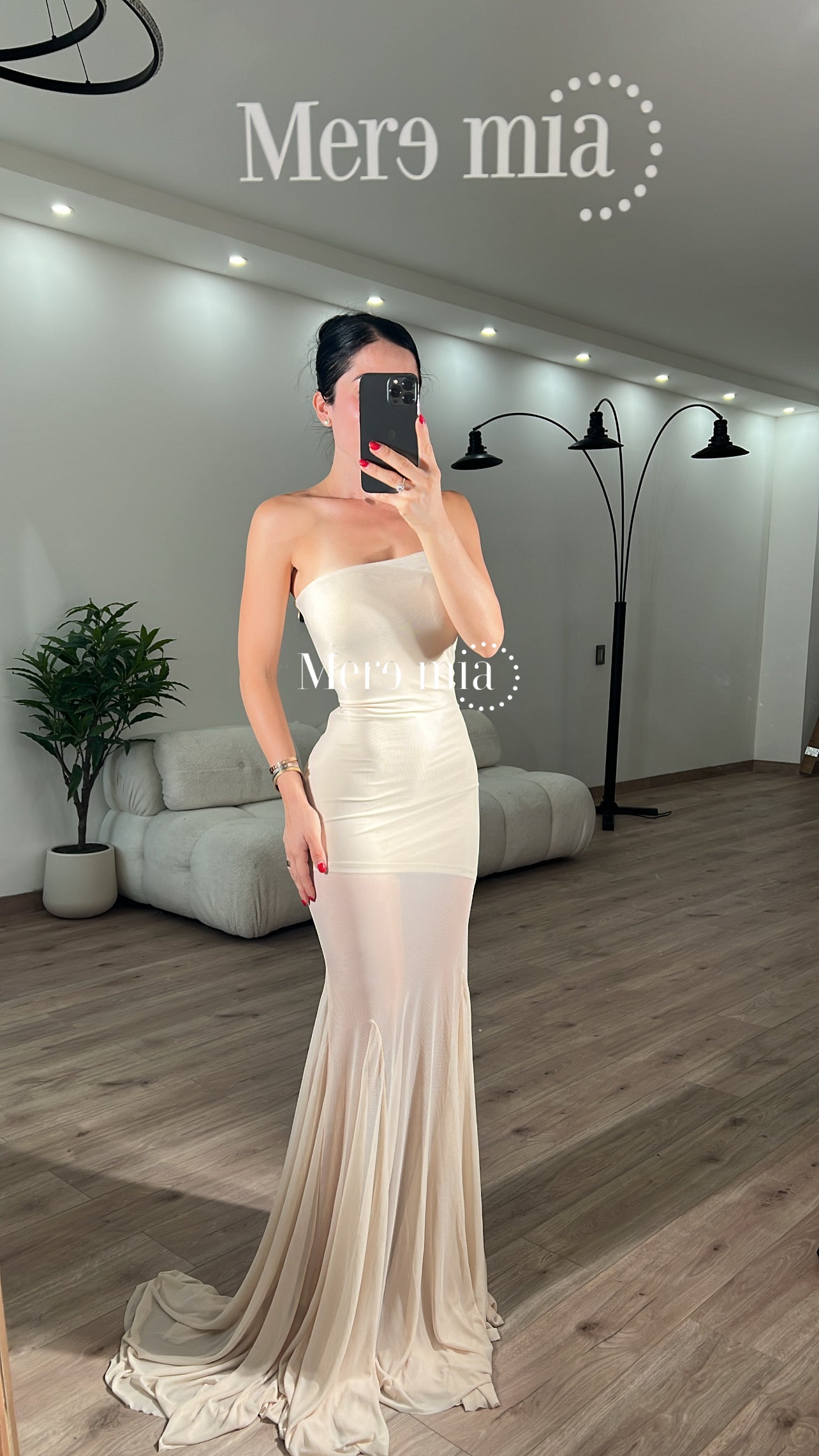 Vestido malla abajo