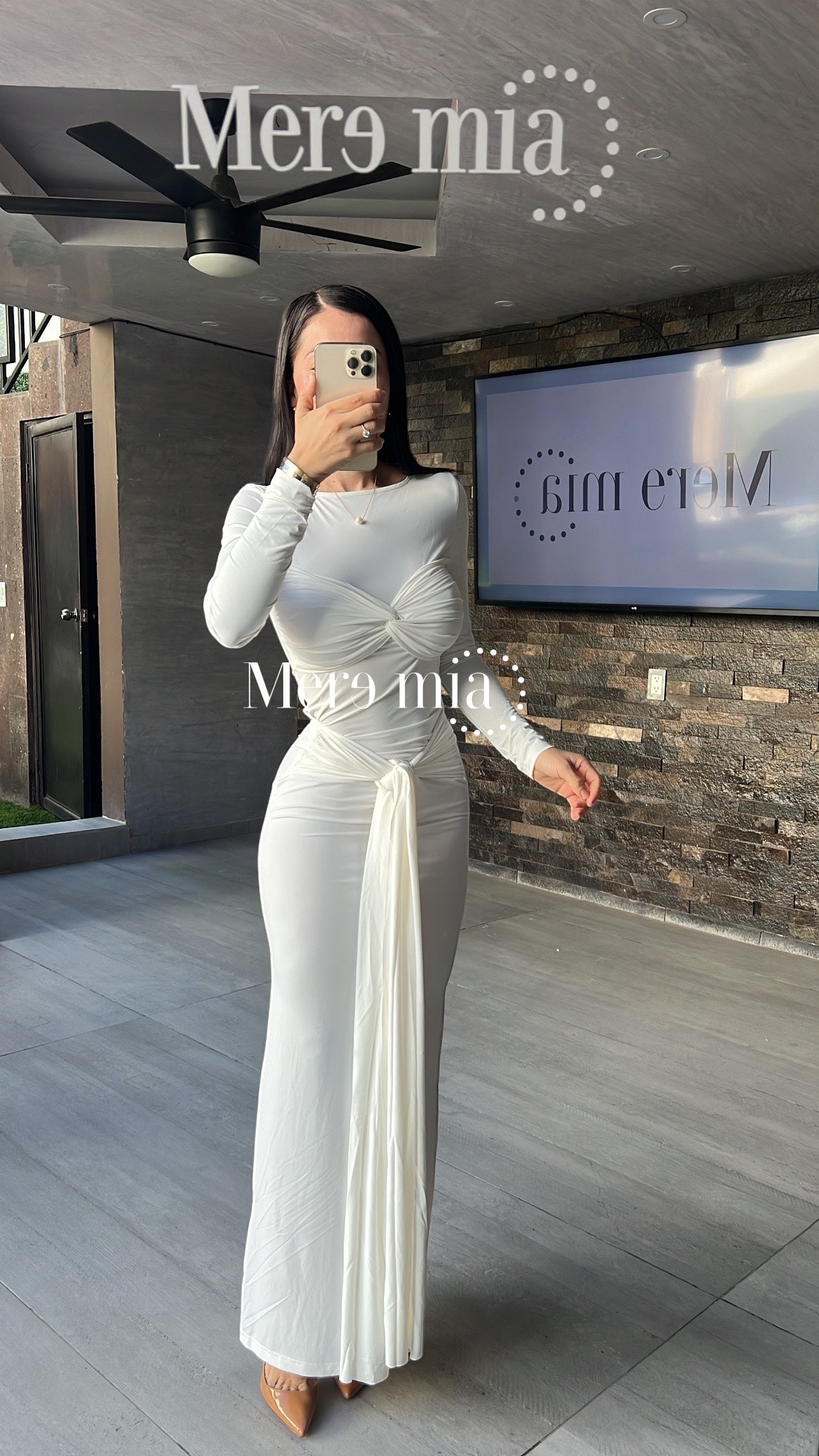 Vestido blanco nudo ml