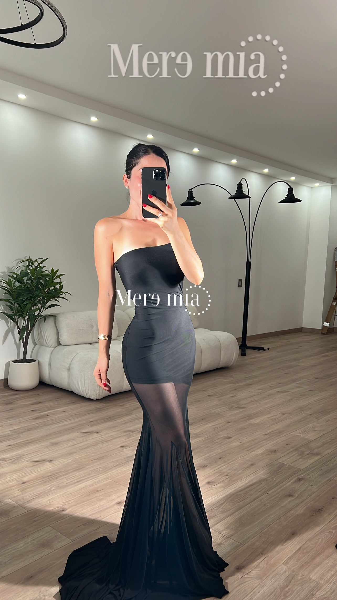 Vestido malla abajo