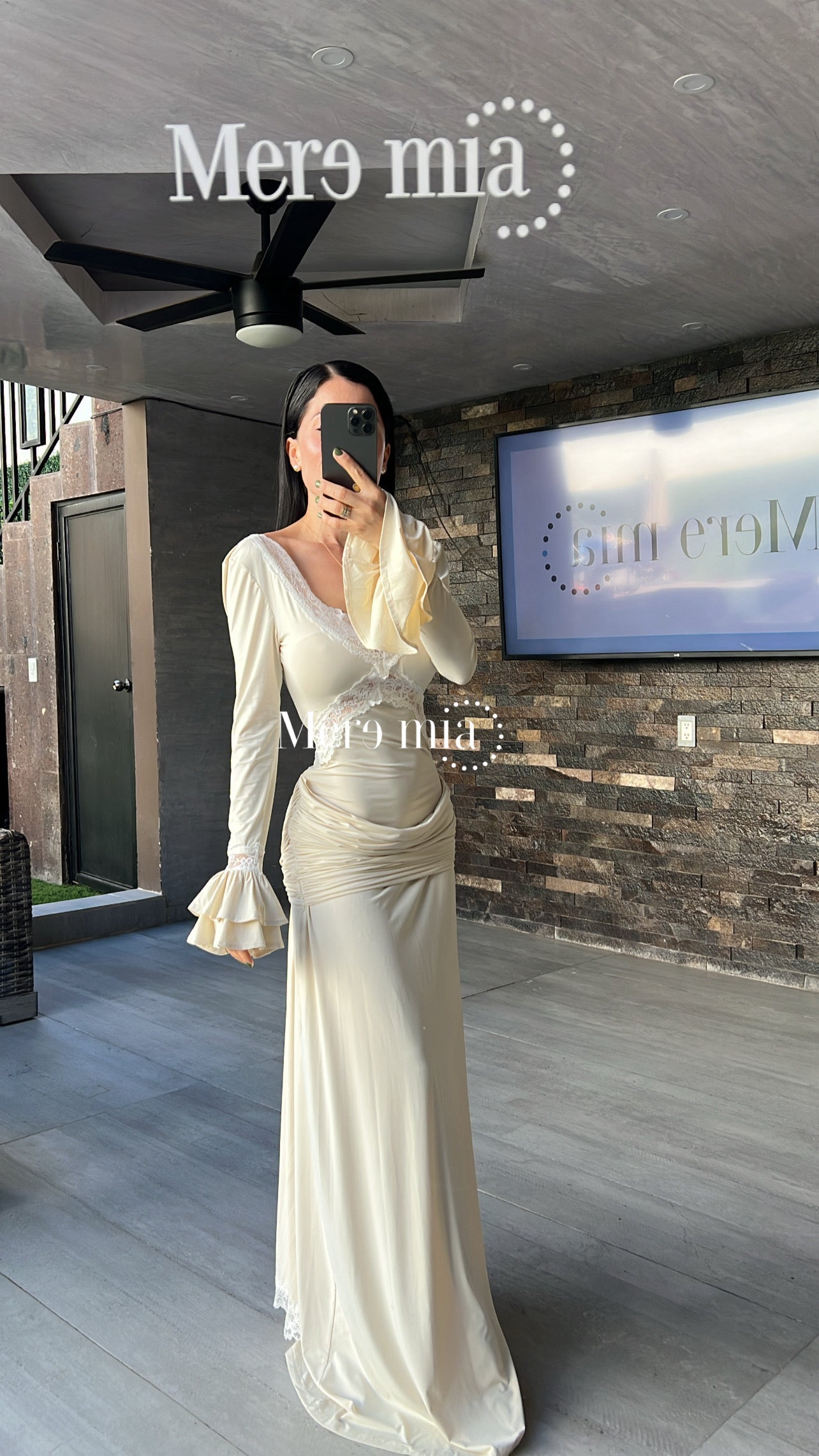 Vestido nudo encaje