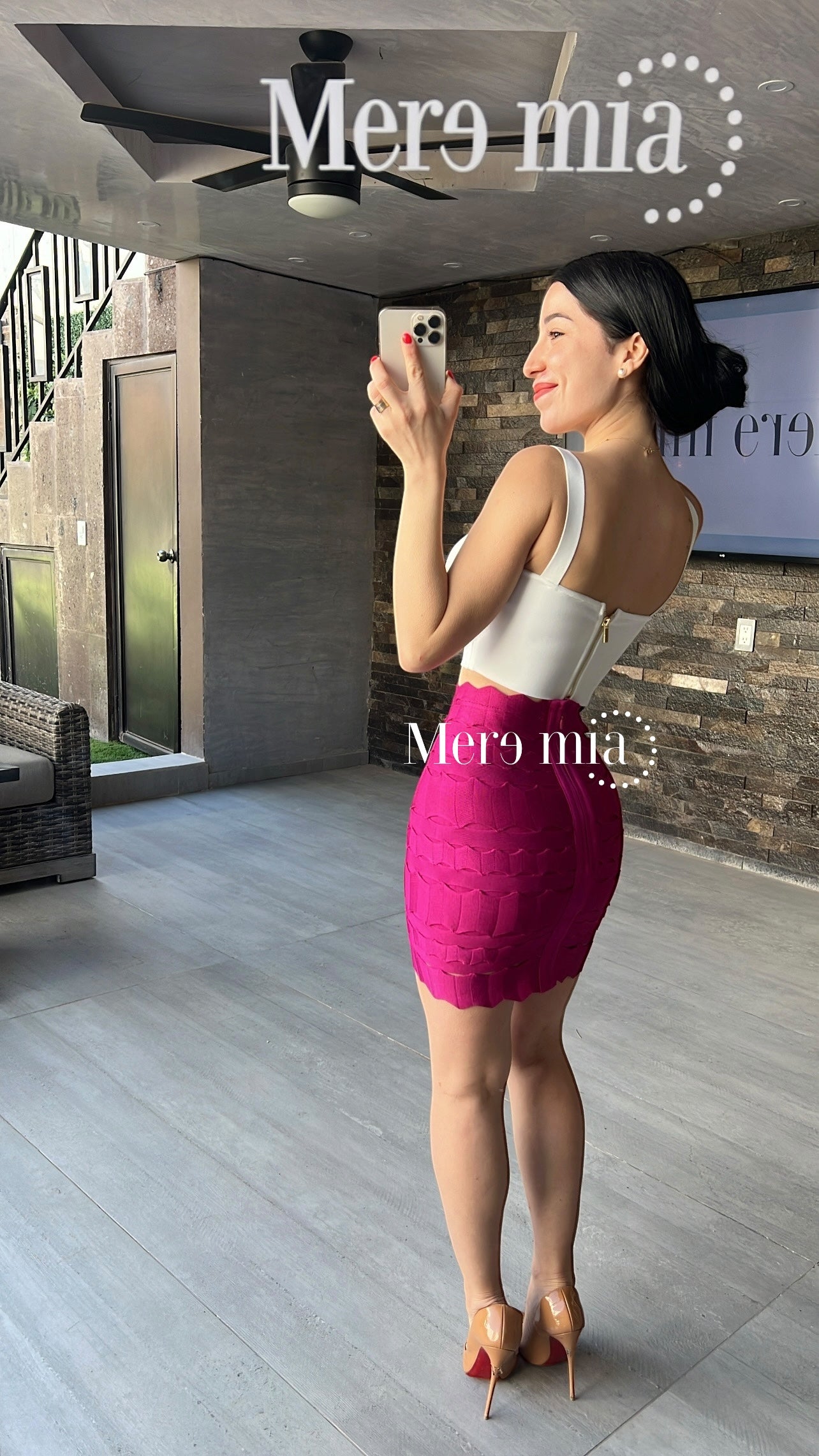 Falda ruff corta