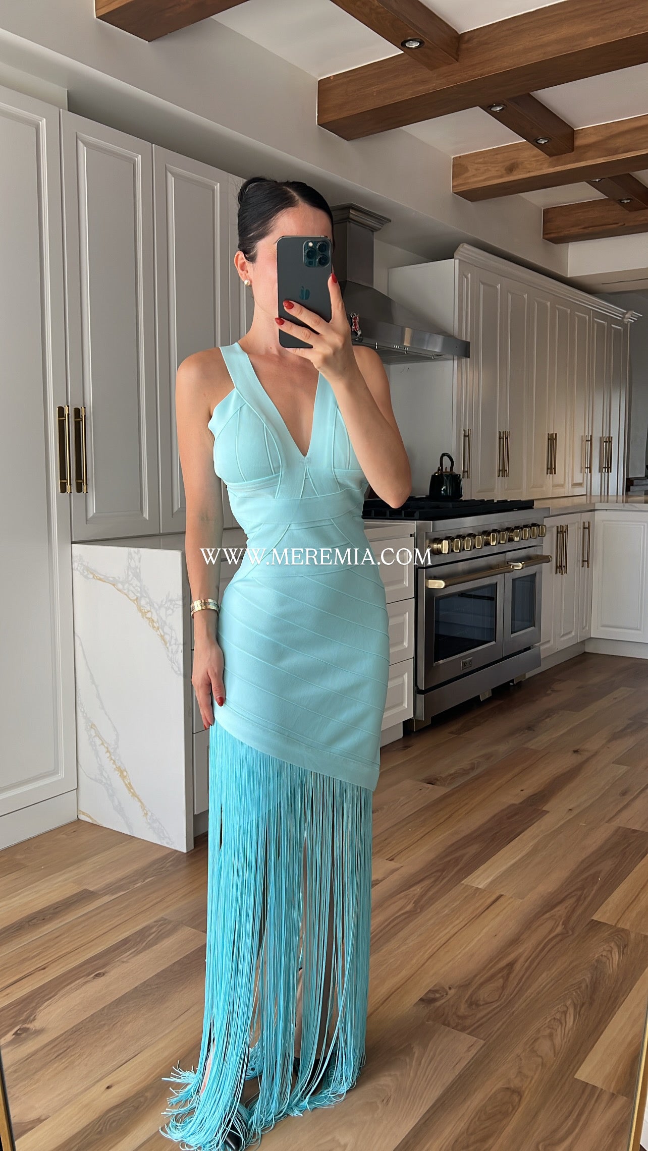 Vestido Aqua barbas
