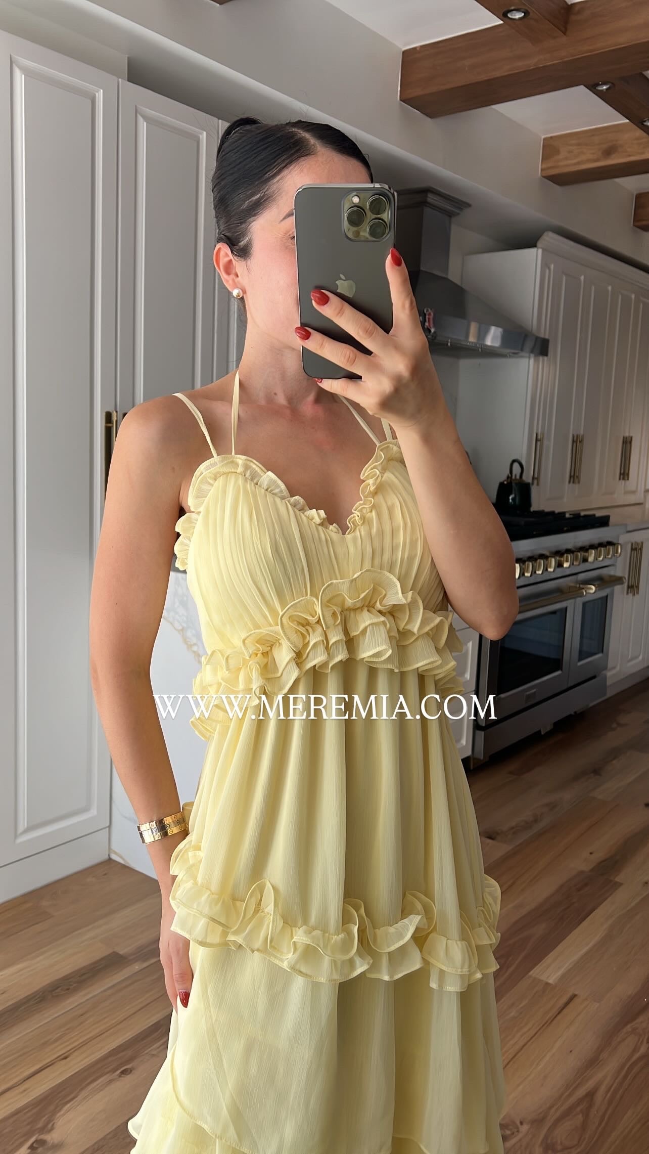 Vestido amarillo Olanes