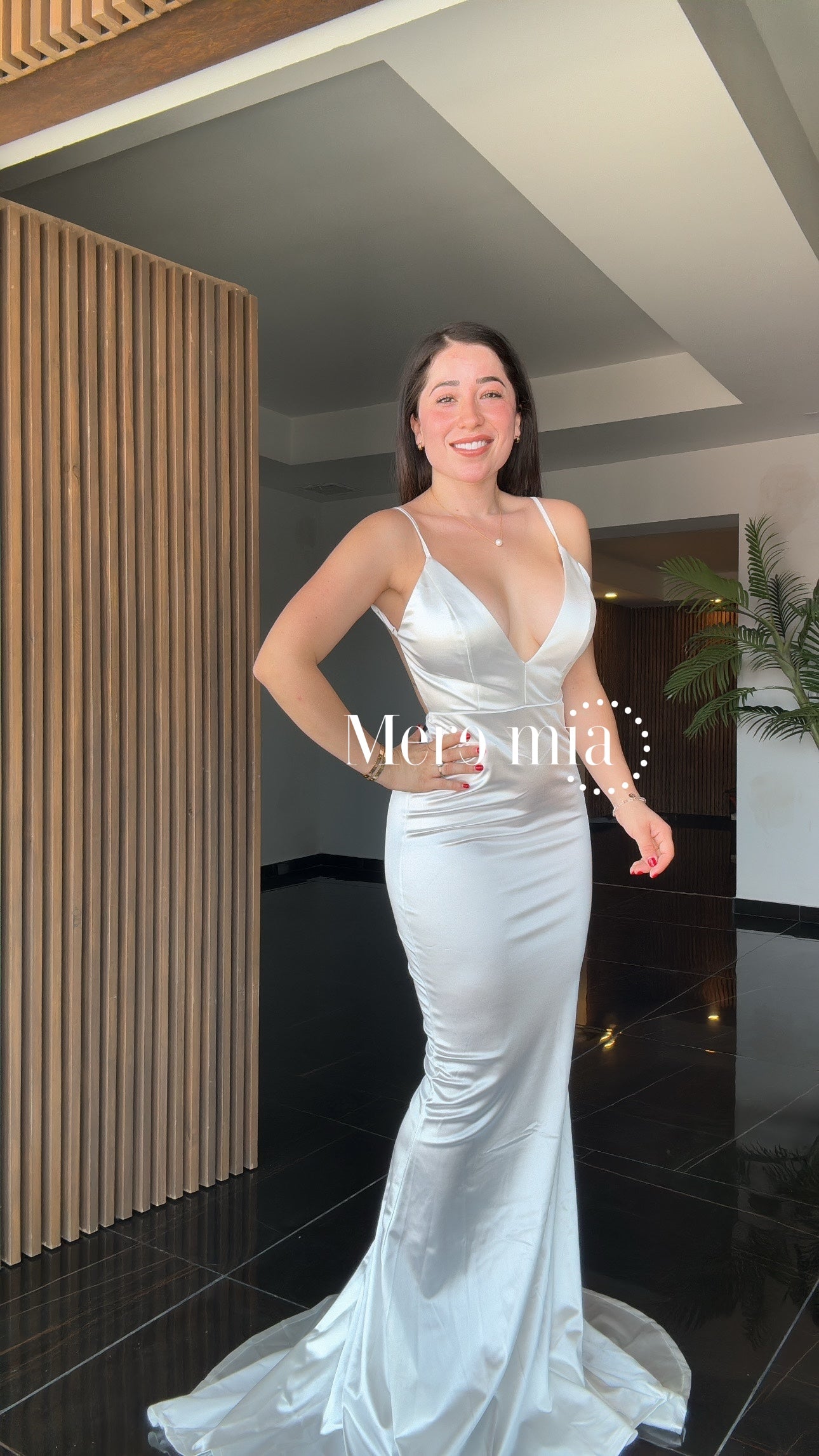 Vestido blanco perla espalda