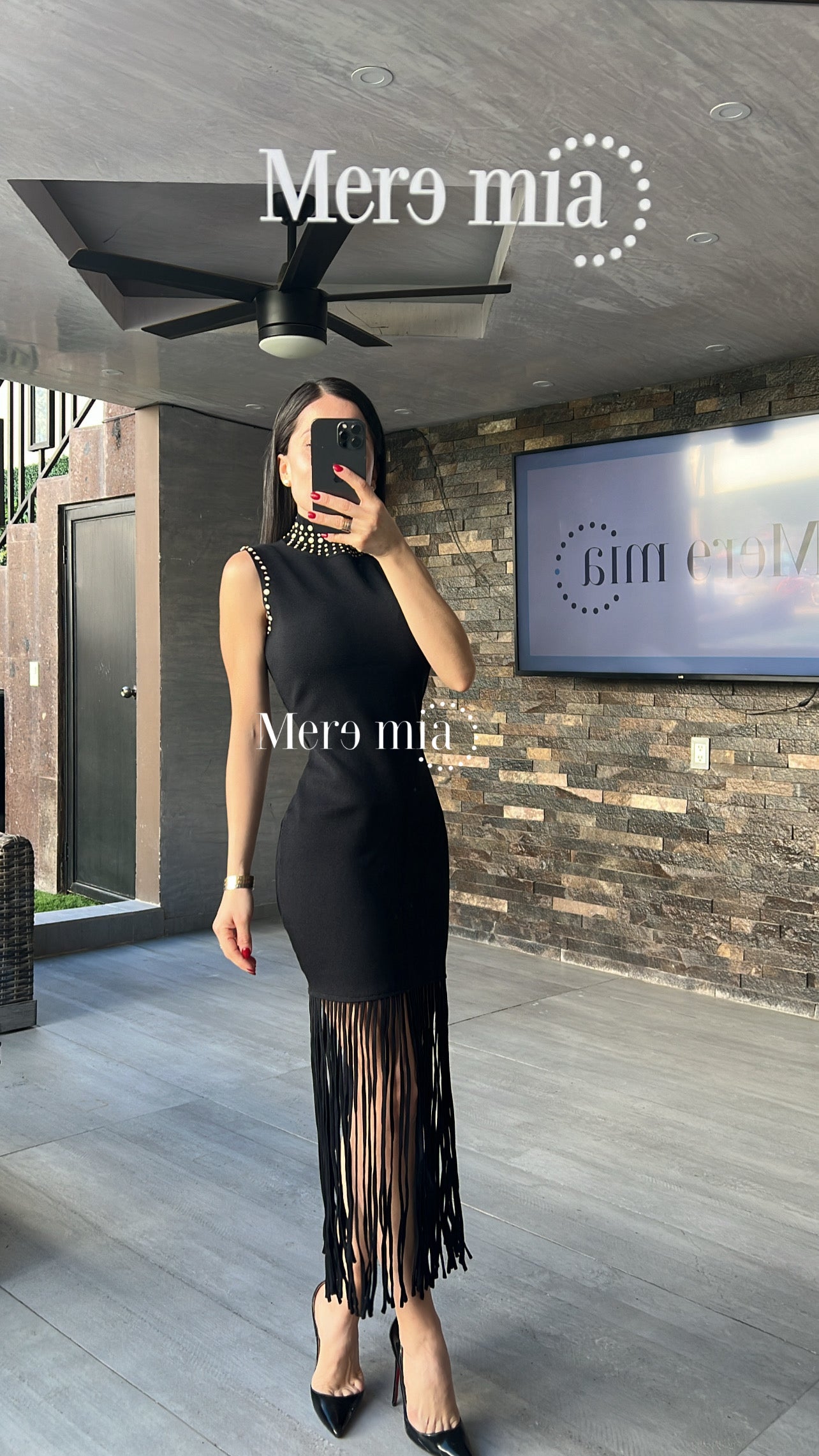 Vestido barbas estoperoles