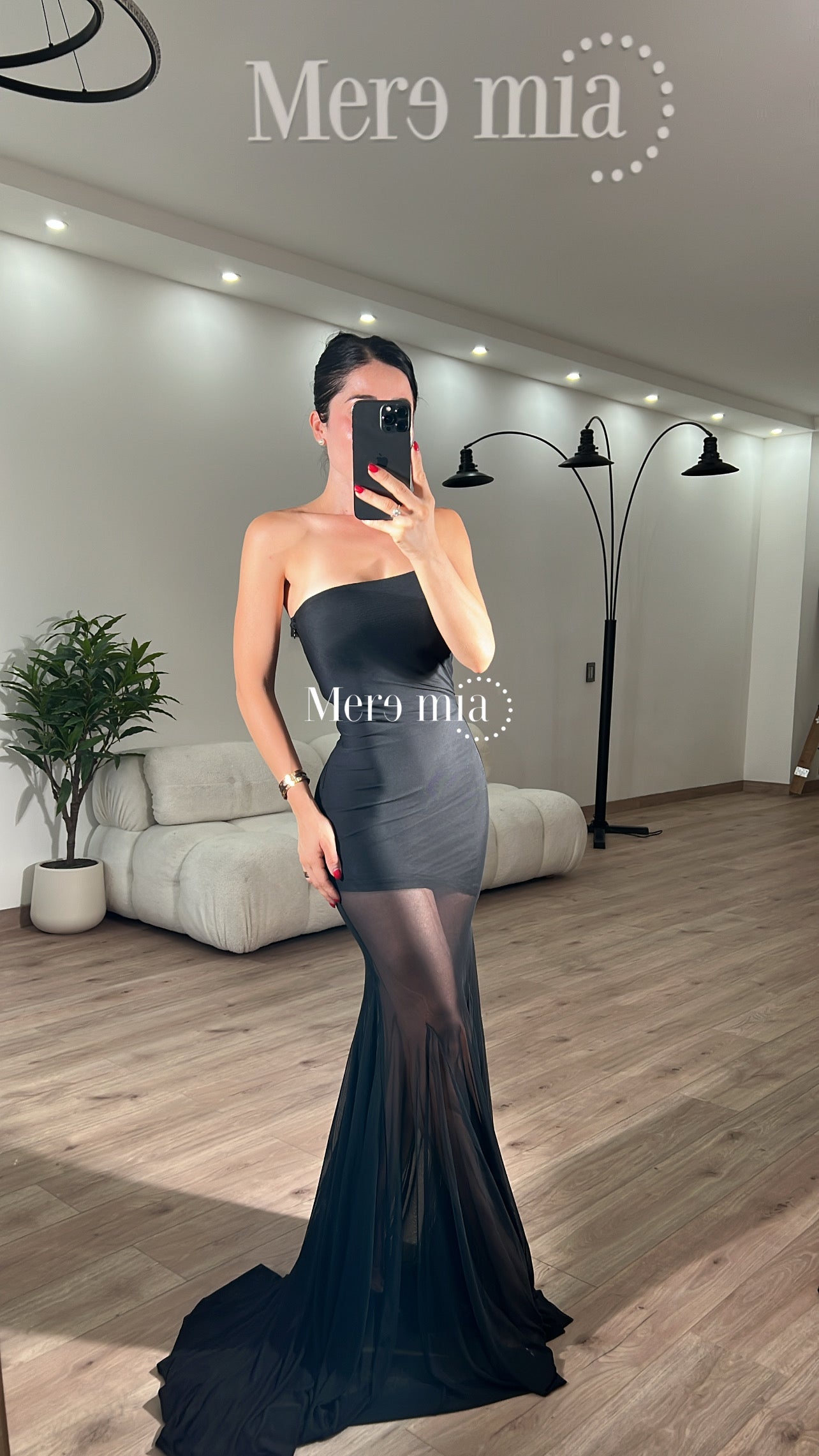 Vestido malla abajo
