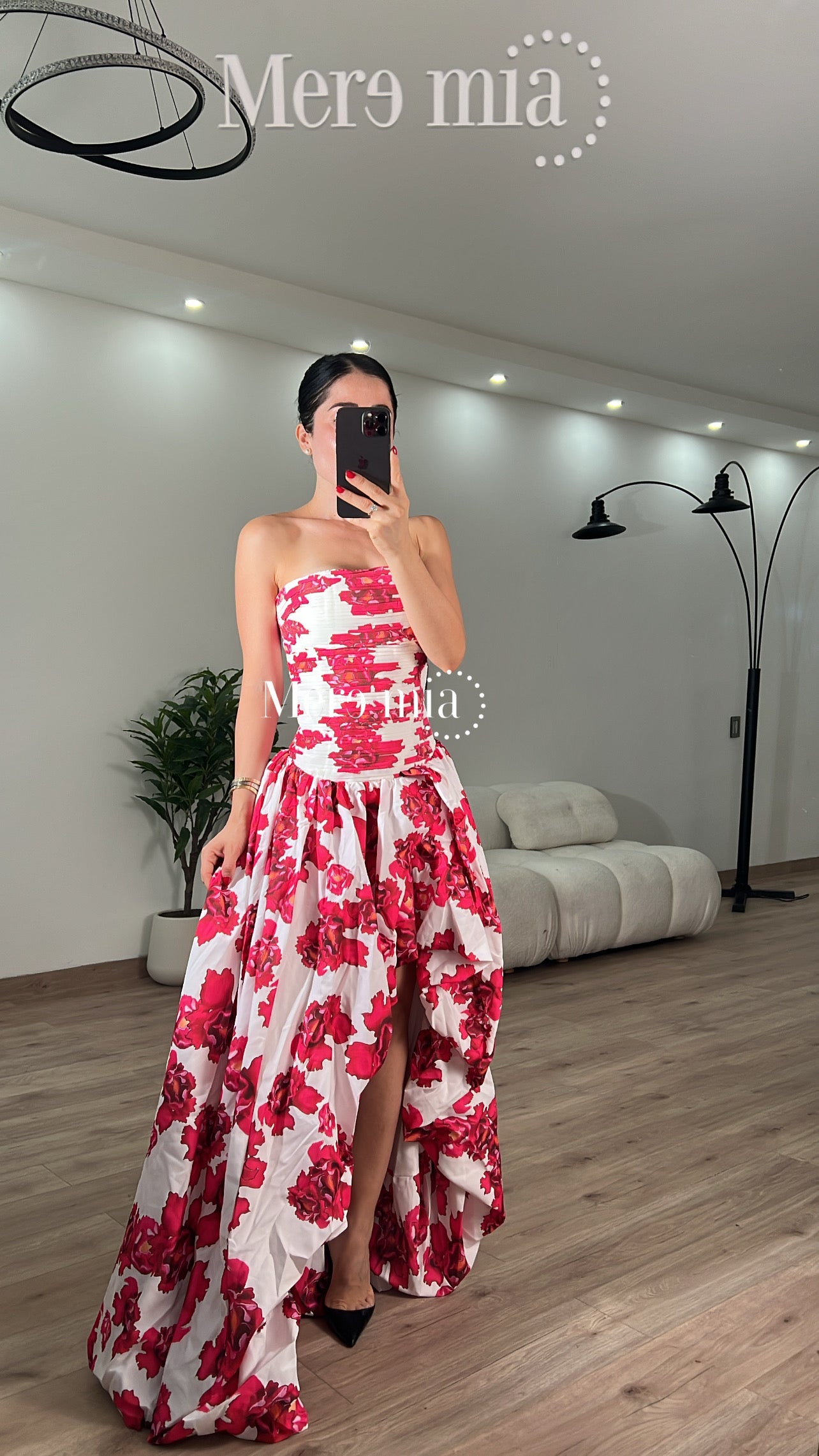 Vestido plisados flores az