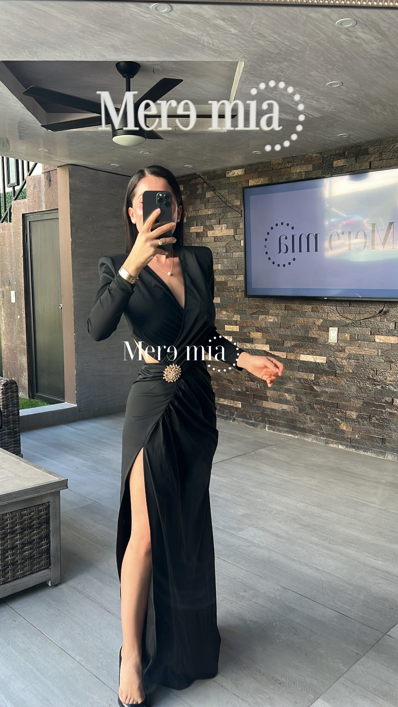 Vestido negro largo V