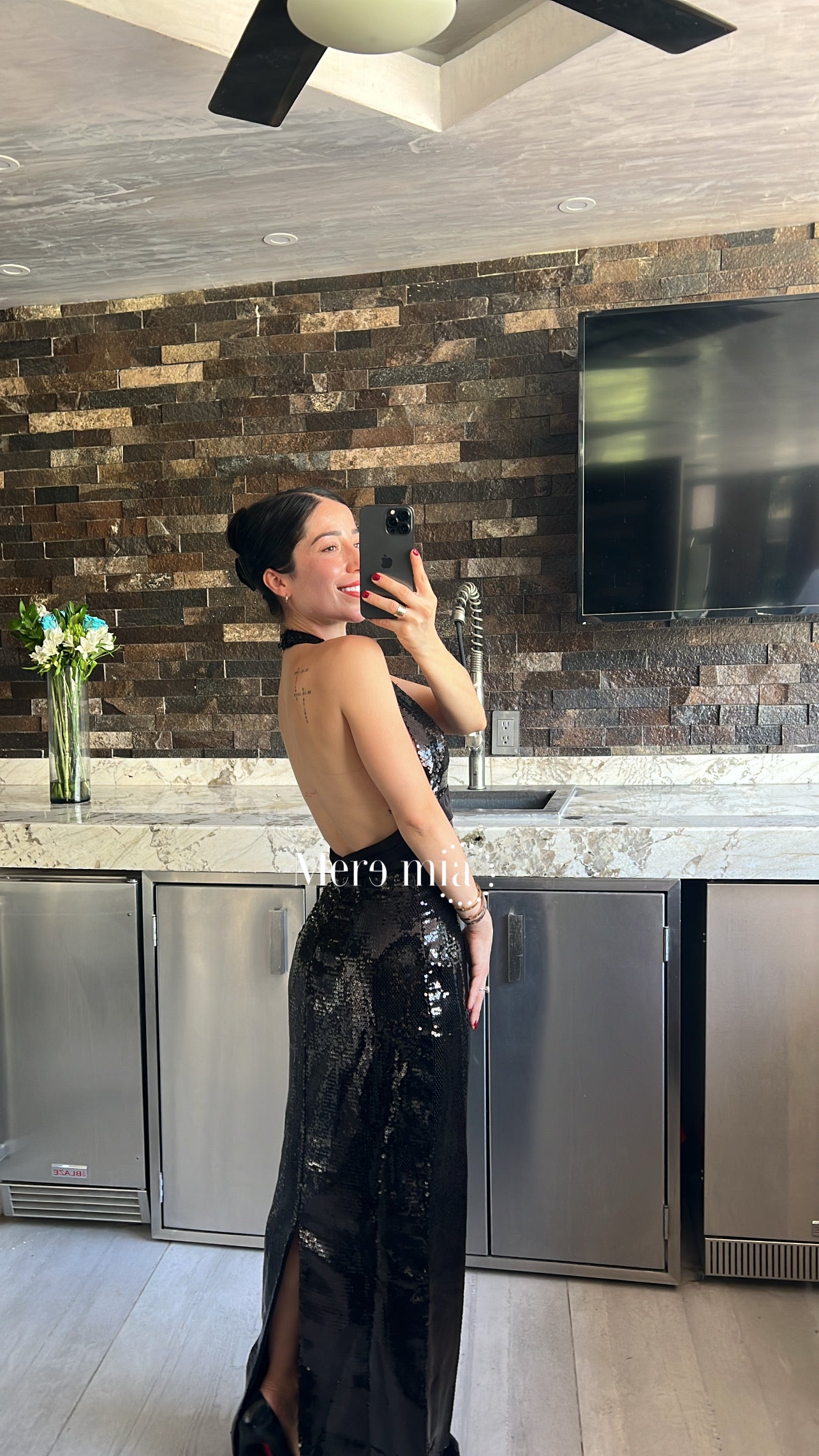 Vestido negro halter lent V