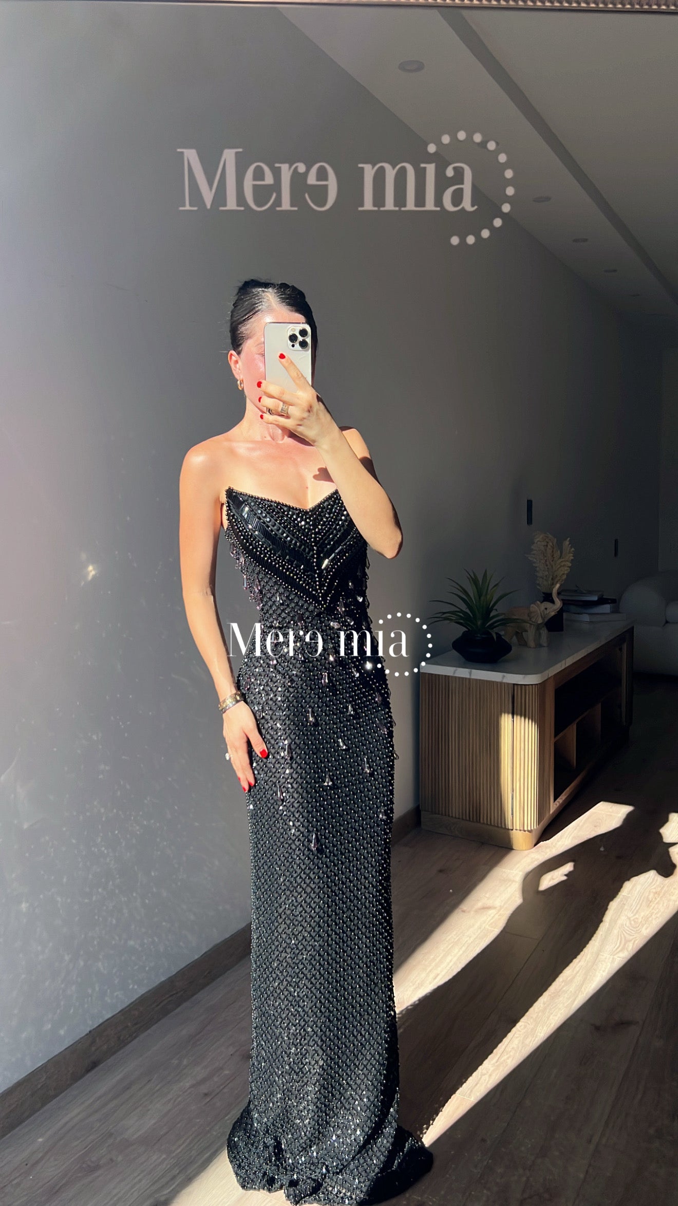 Vestido perlas lent largo