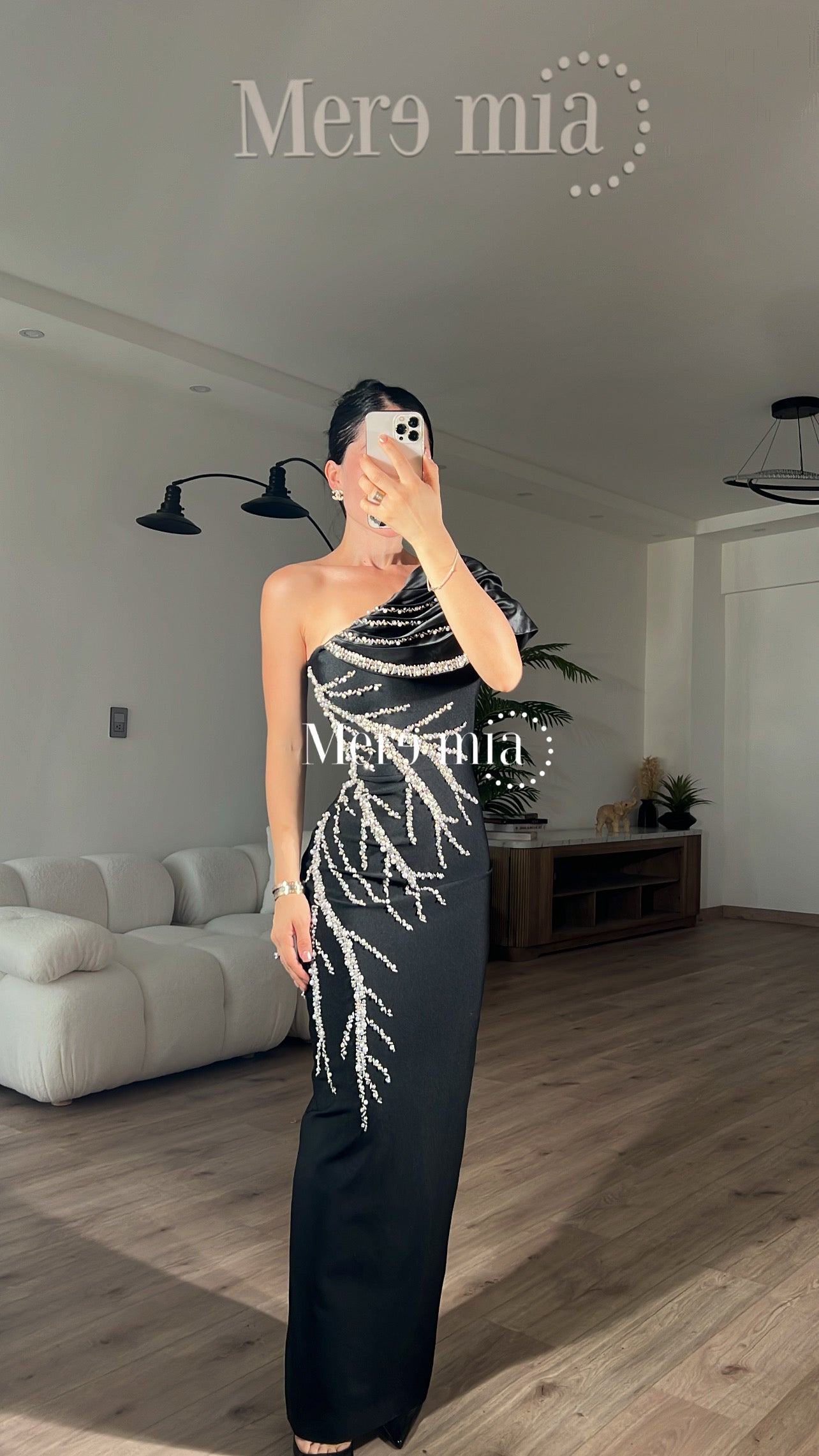 Vestido ramas tul