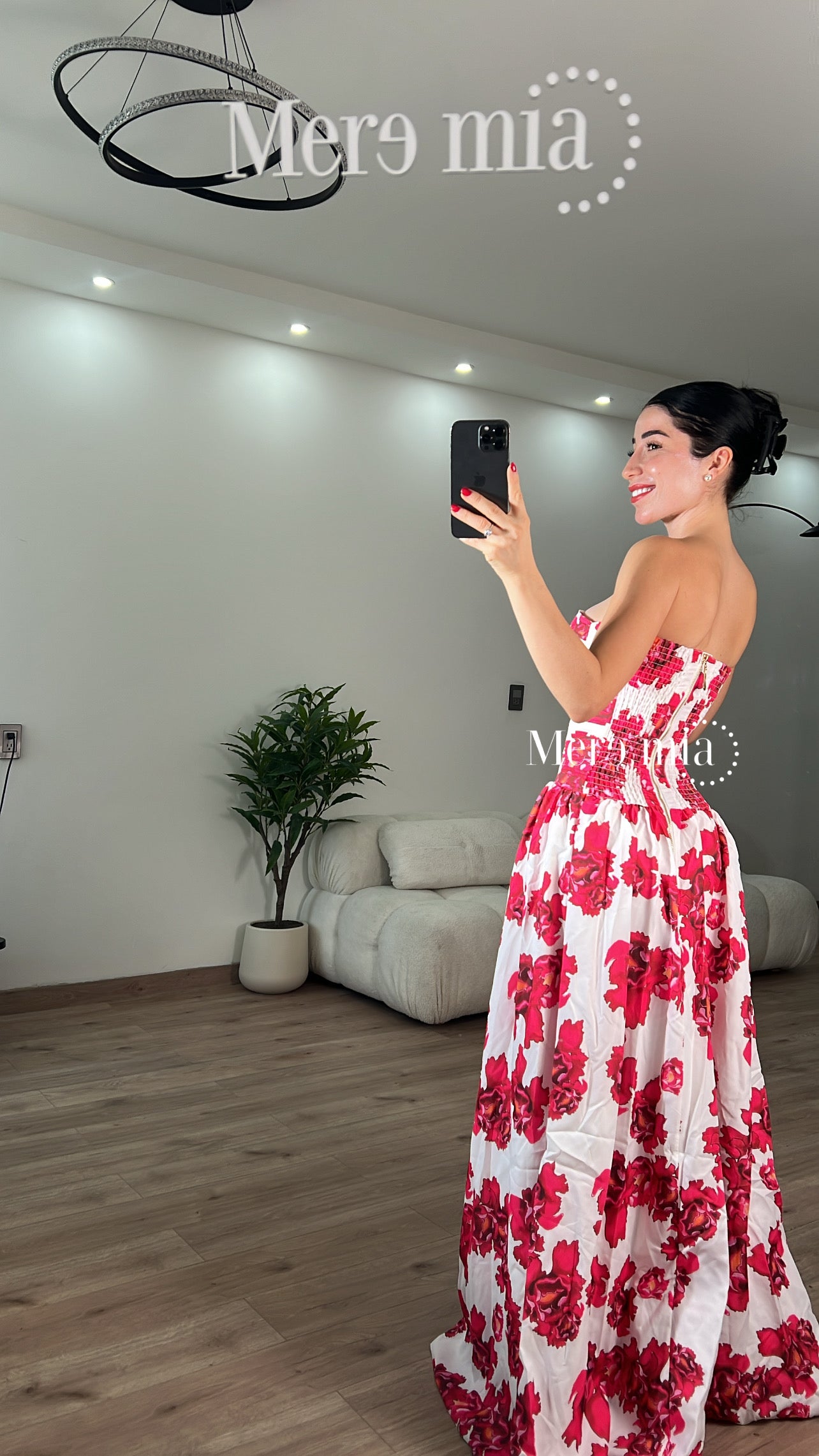 Vestido plisados flores az
